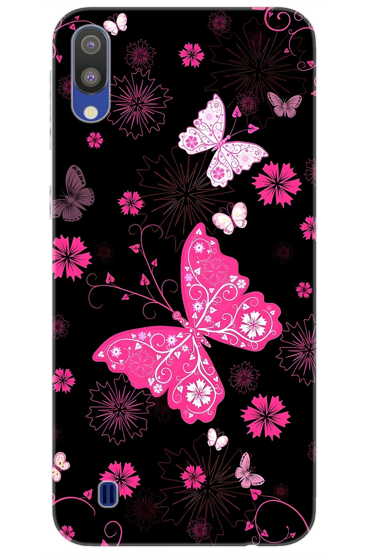 Ceppare Samsung Galaxy M10 (SM-M105F) Uyumlu Kılıf Desen Baskılı Silikon Kelebekler STK:723 CP-61OSQ82