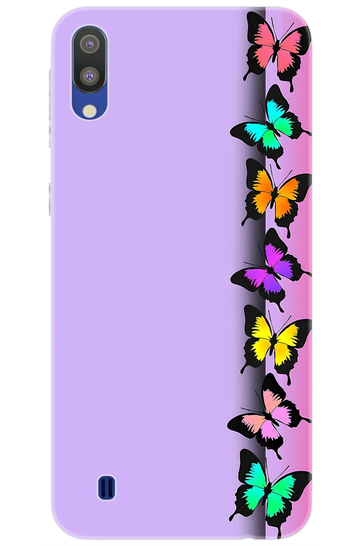 Ceppare Samsung Galaxy M10 (SM-M105F) Uyumlu Kılıf Desen Baskılı Silikon Kelebek STK:671 CP-F7CCkLM