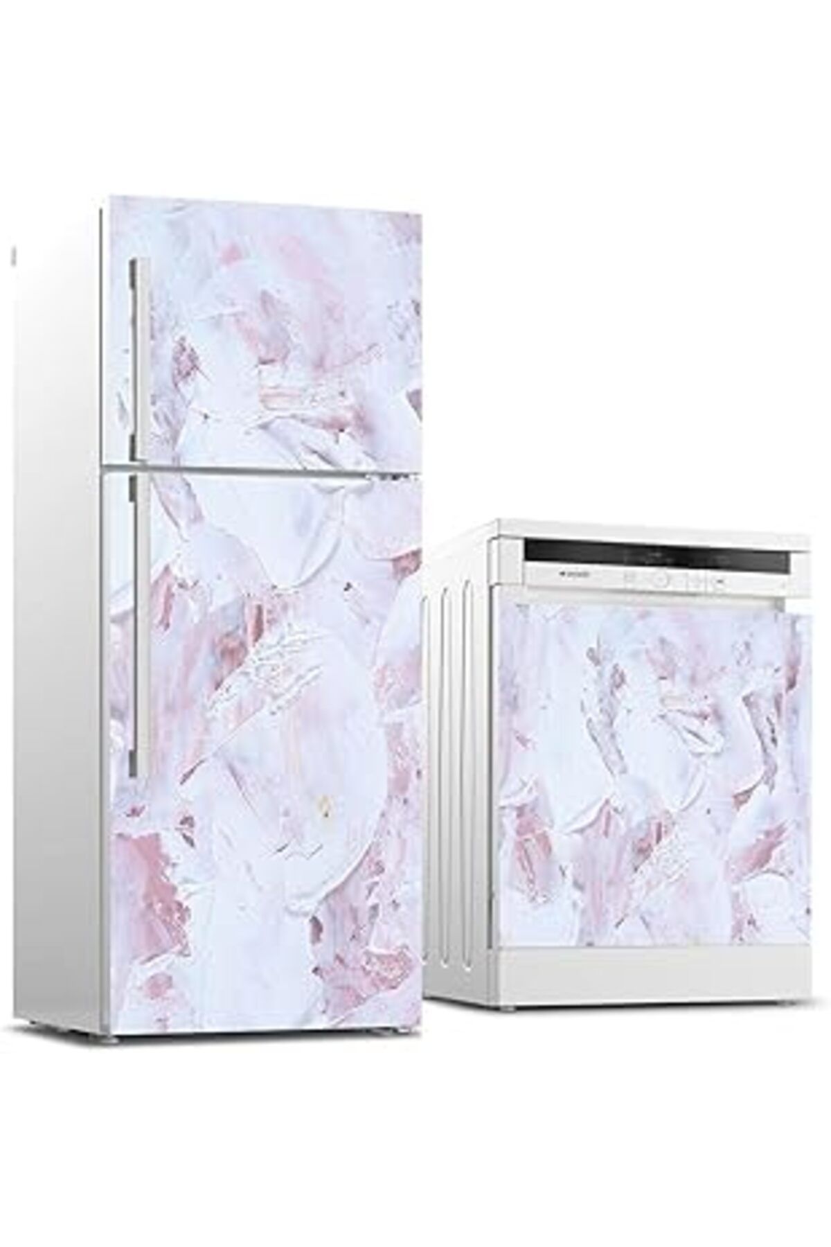 NETWORK ART Buzdolabı Ve Bulaşık Makinası Beyaz Eşya Sticker Kaplama Fırça İzi
