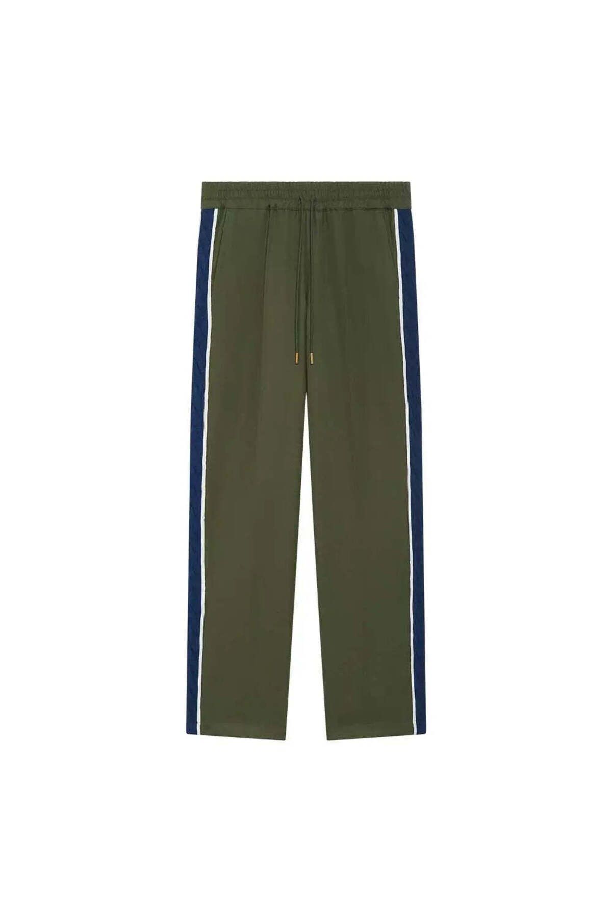 American Rag Cie Şık ve Rahat Le Pantalon Torsades: Kaki Yün Karışımlı Pantolon