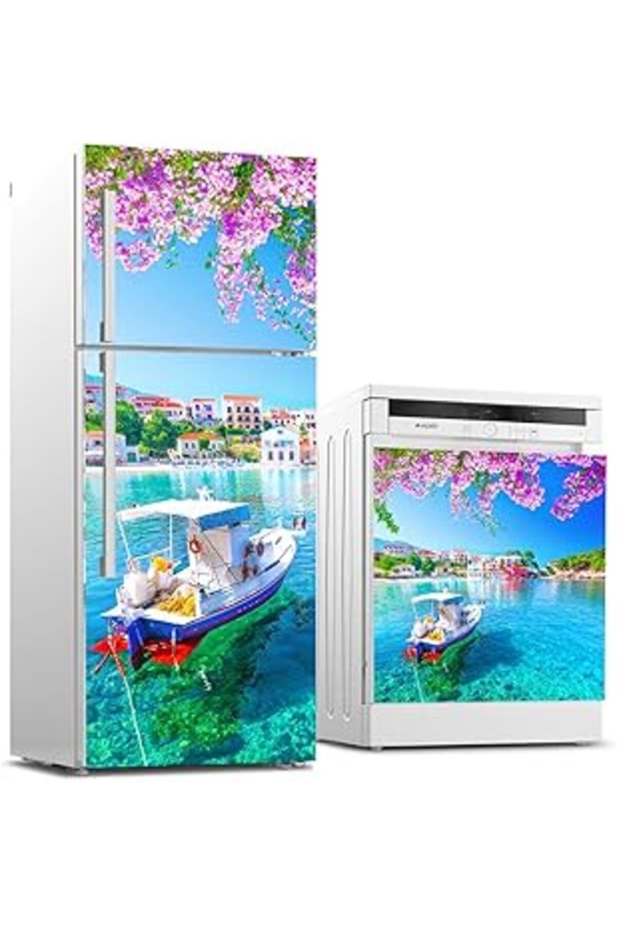 NETWORK ART Buzdolabı Ve Bulaşık Makinası Beyaz Eşya Sticker Kaplama Assos Yunanistan