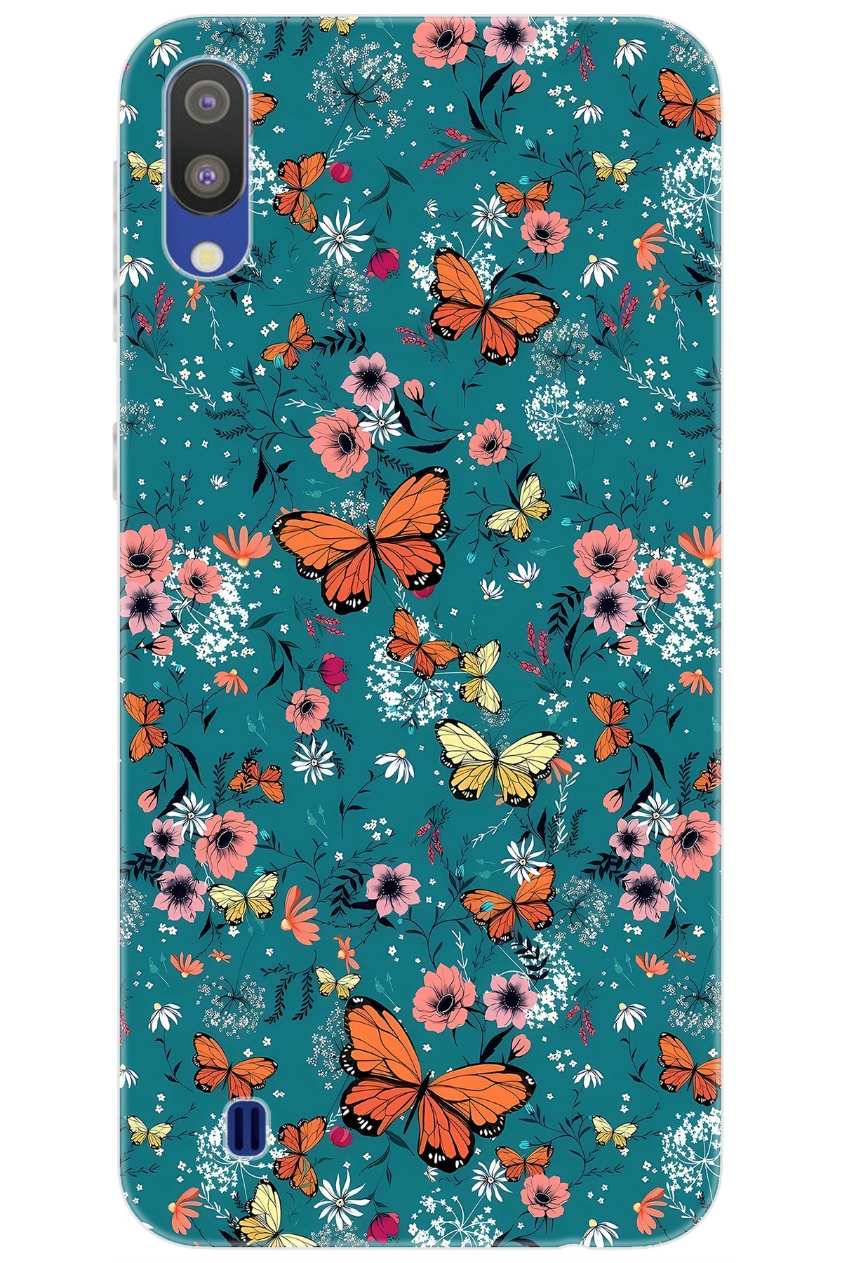 Ceppare Samsung Galaxy M10 (SM-M105F) Uyumlu Kılıf Desen Baskılı Silikon Kelebek STK:680 CP-siMrZ5v