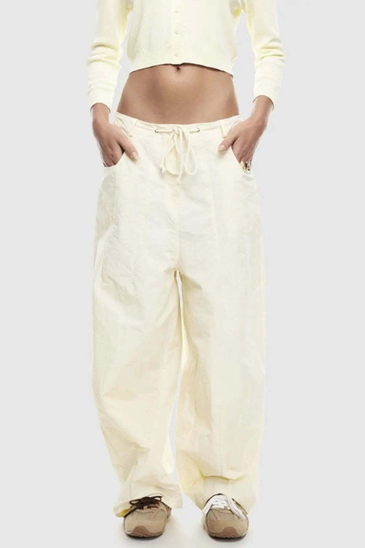 American Rag Cie Kadınlar için Riptide Pantolon - %100 Naylon, Sarı Renk