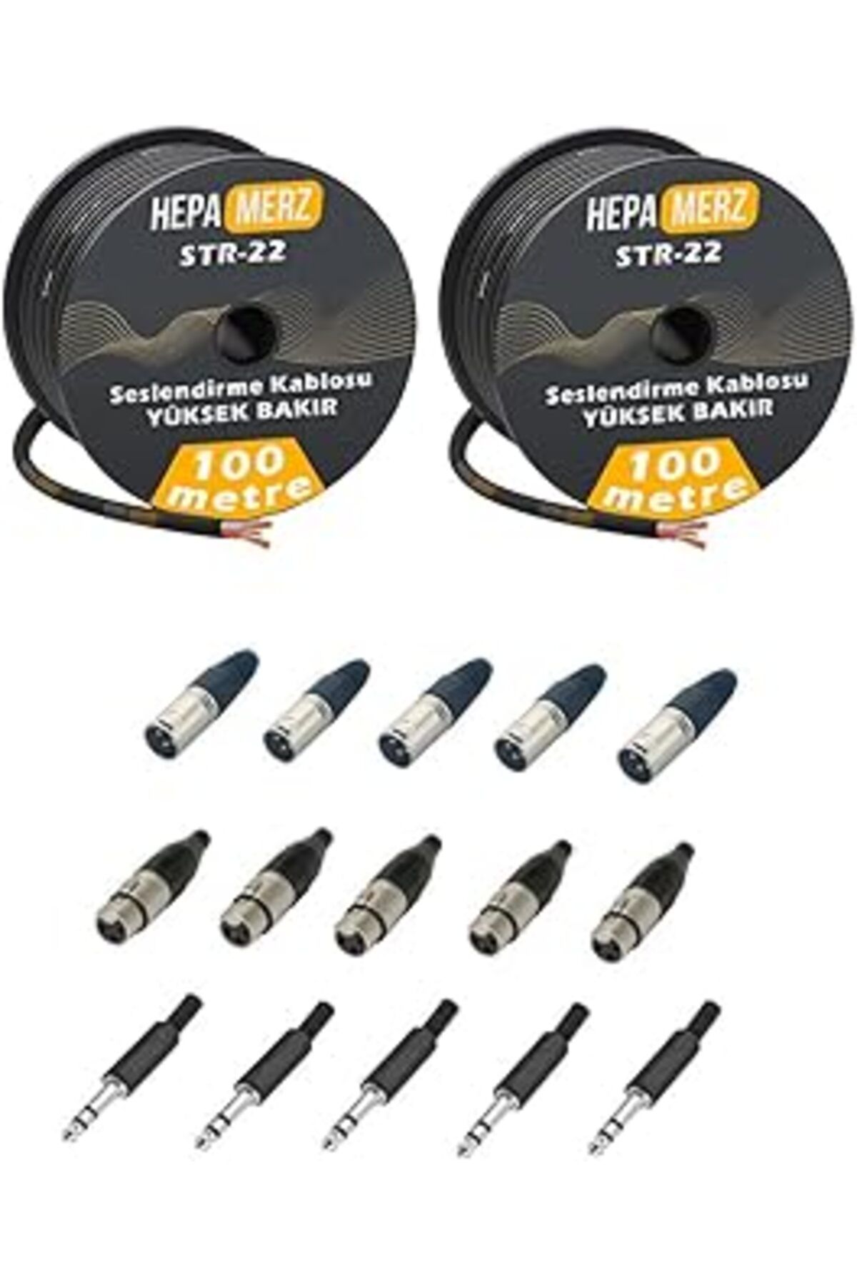 NETWORK ART Hepa Merz Connection Paket-8 Mikrofon Kablosu Jak Xlr Konnektör Paketi