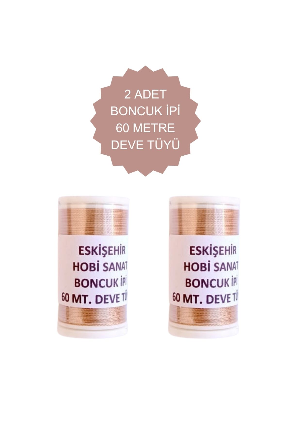 Eskişehir hobi sanat 2 Adet 60 Metre Deve Tüyü Renk Kum Boncuk ipi Boncuk İşleme ipi Miyuki ipi