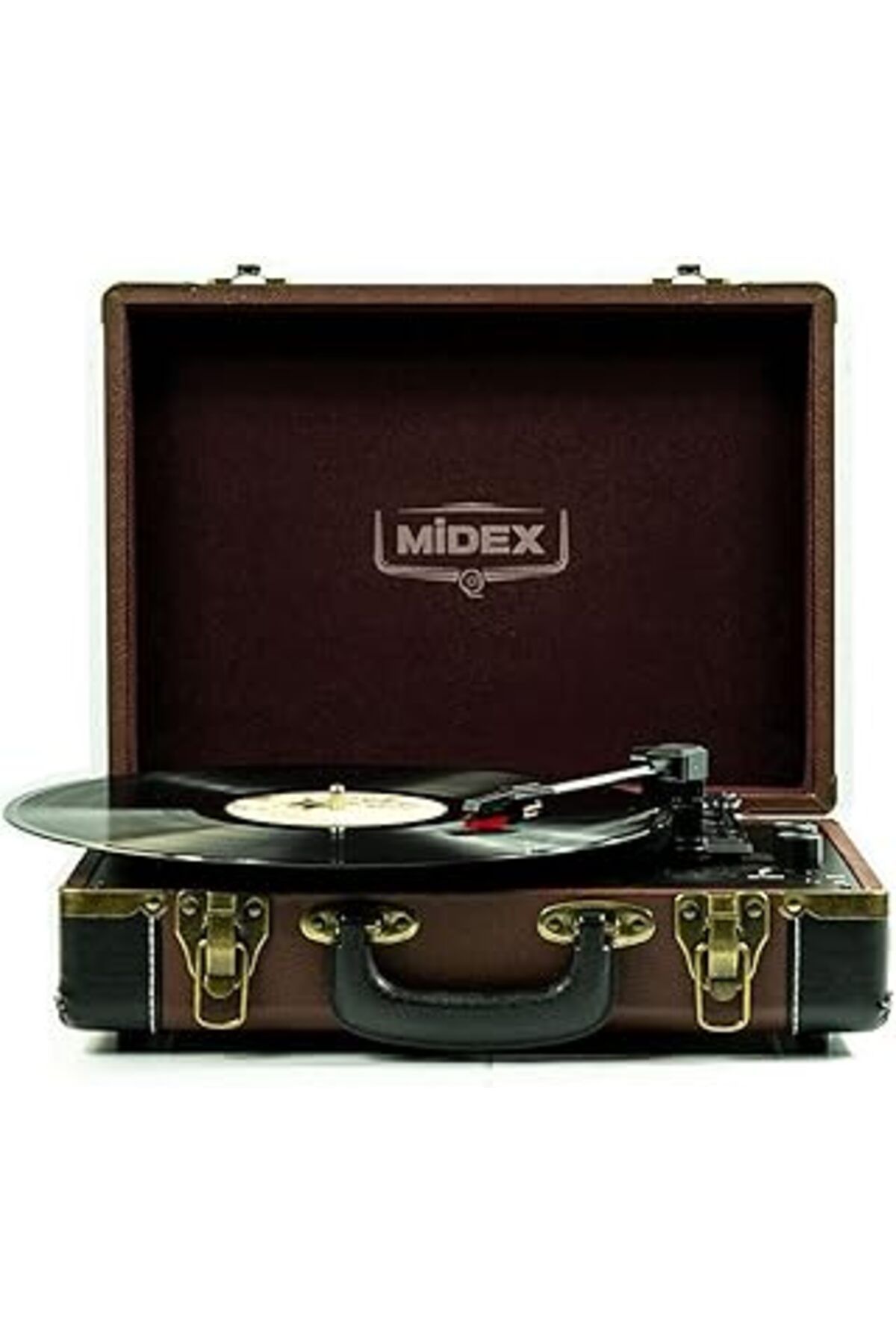 NETWORK ART Midex Mtx101bn Nostaljik Retro Pikap Plak Çalar (ŞARJLI BLUETOOTH AUX HOPARLÖRLÜ 3 DEVİR) Iğne Dahi