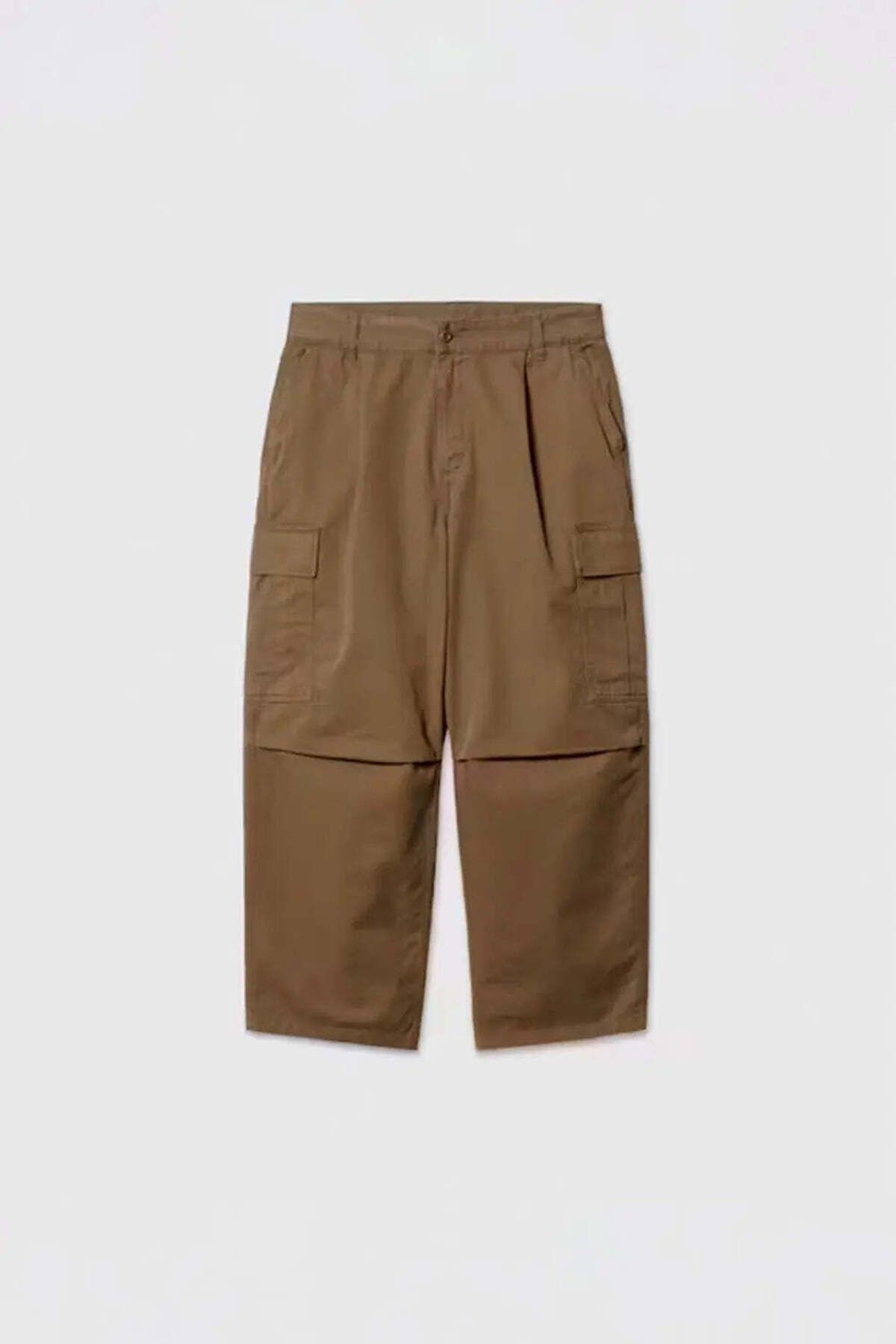 American Rag Cie 100% Pamuklu Kahverengi Cole Cargo Pantolon - Geniş Paça, Makinede Yıkanabilir