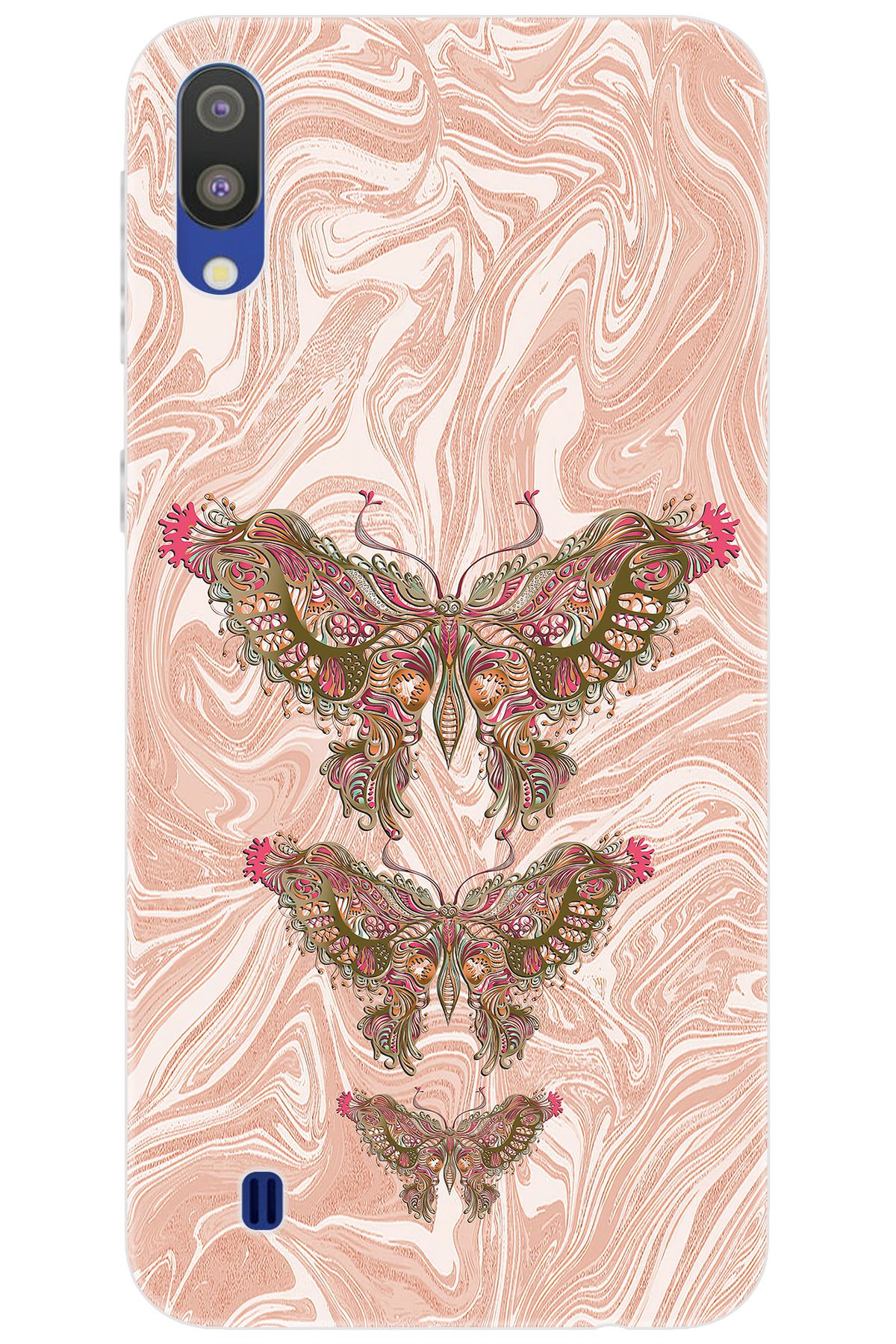 Ceppare Samsung Galaxy M10 (SM-M105F) Uyumlu Kılıf Desen Baskılı Silikon Kelebek Resim STK:552 CP-V9lrBmB