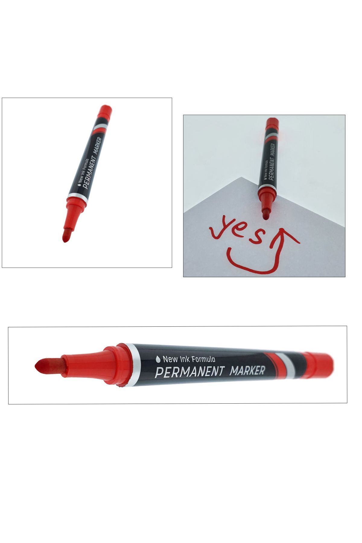 OEM-Red permanent marker, THINK U100, with 1.5MM round tip, for writing on any surface 3