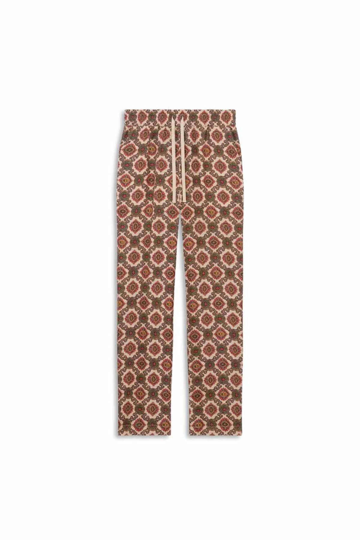 American Rag Cie 100% İpek Bej Le Pantalon Renzo Pantolon - Elastik Bel, İtalyan Cepler