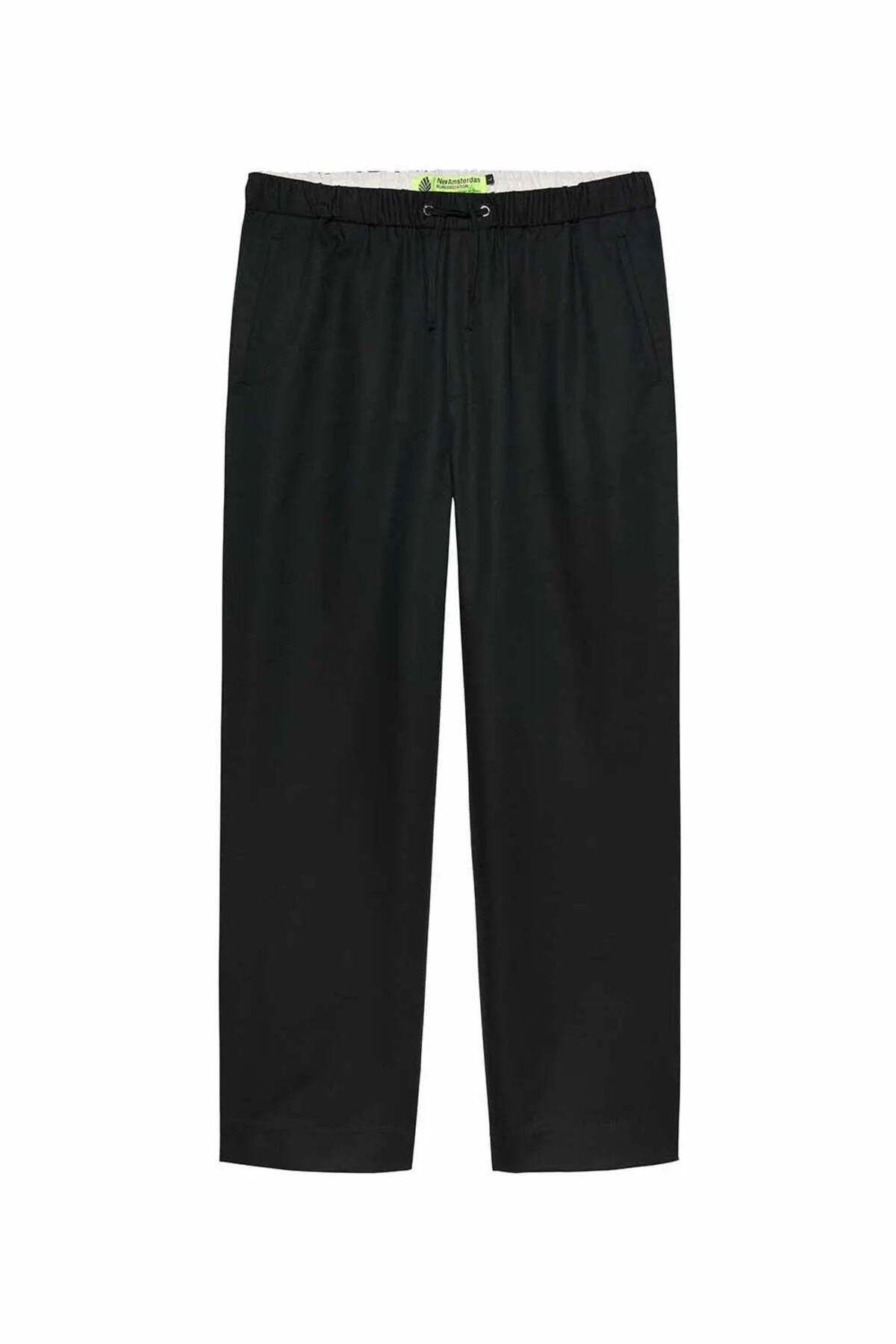 American Rag Cie Konforlu Relaxed Fit İş Pantolonu - Orta Bel, Metal Detaylı, Uzun