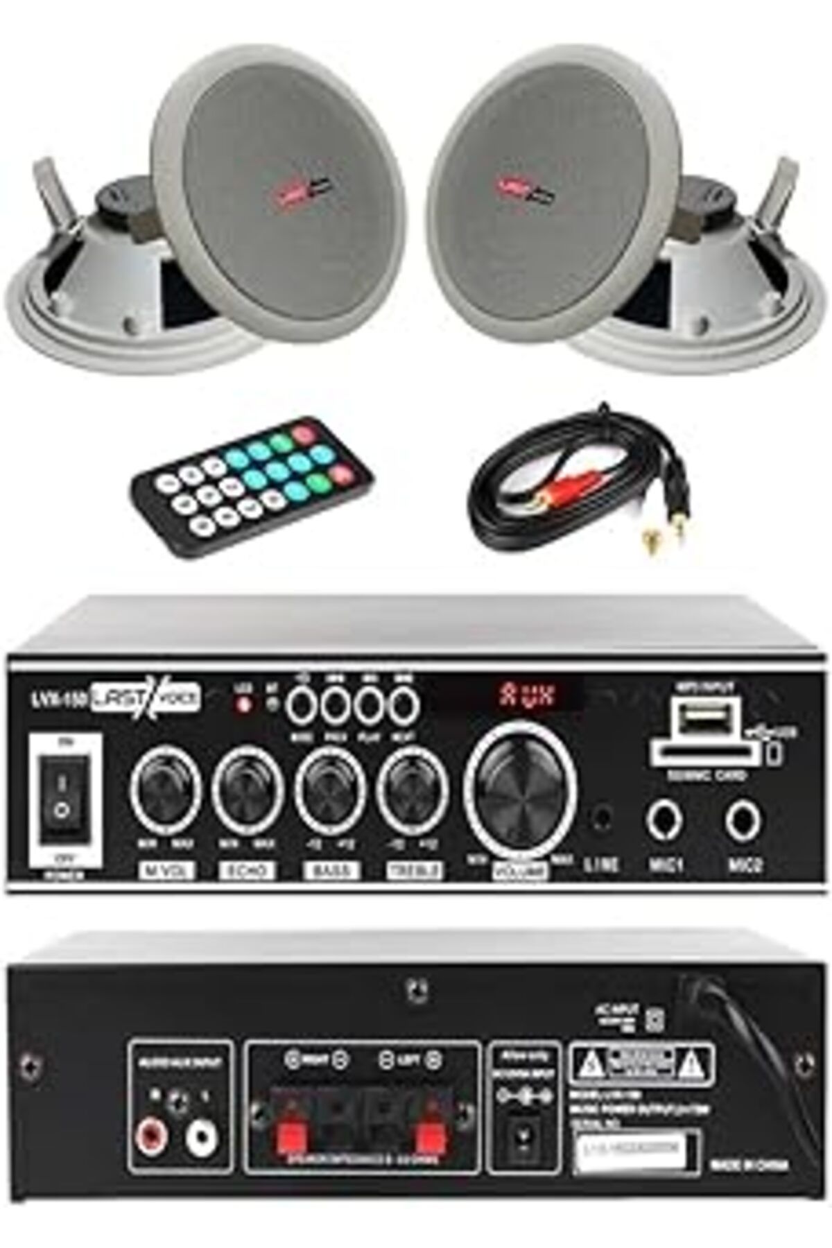 NETWORK ART Lastvoice Ekonomi Ceiling Paket-2 Anfi Ve Tavan Hoparlörü Seti