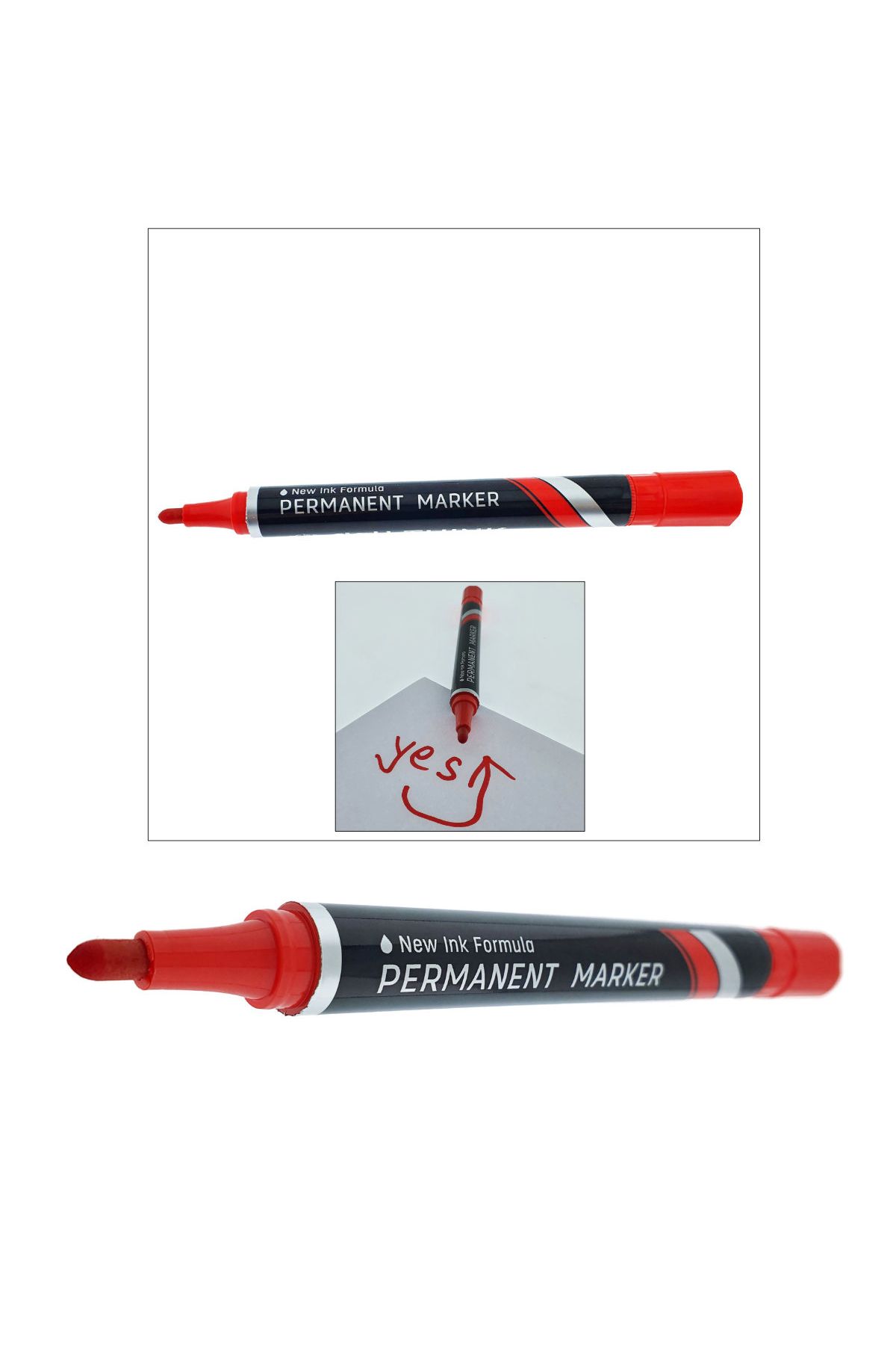 OEM-Red permanent marker, THINK U100, with 1.5MM round tip, for writing on any surface 5