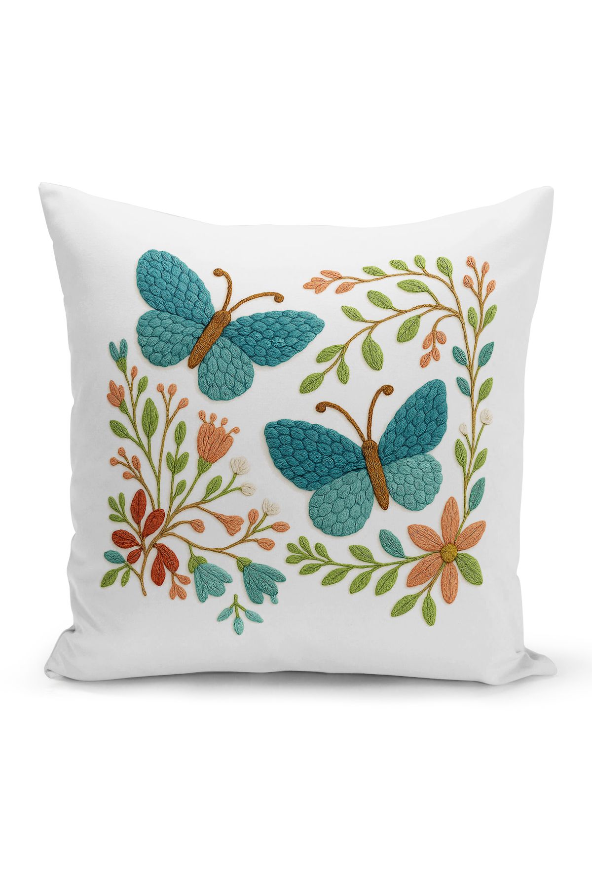 Bertille Home-Set de 3 huse de pernă cu imprimare digitală pe două părți (aspect de broderie cu model de puncție) 4