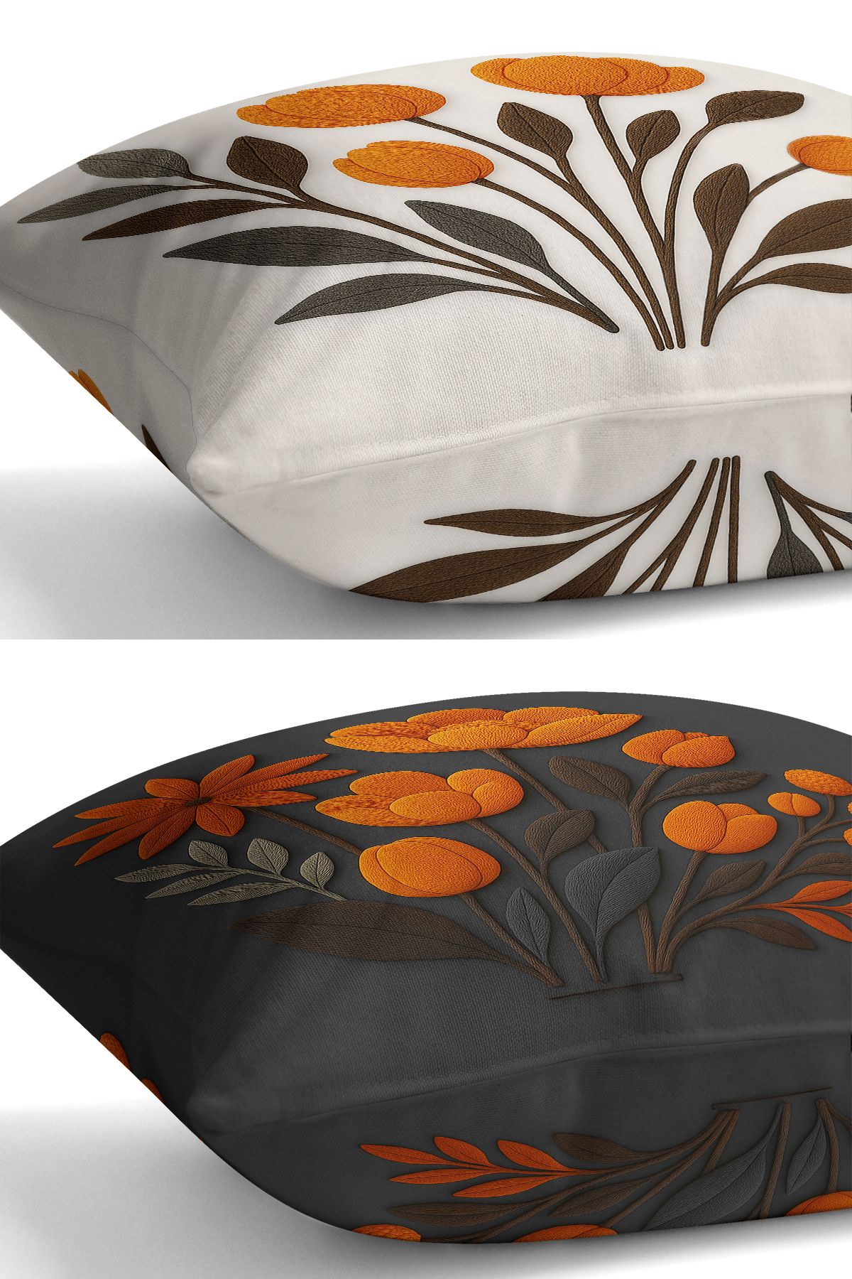 Bertille Home-Set de 3 huse de pernă cu imprimare digitală pe două părți (aspect de broderie cu model de puncție) 6