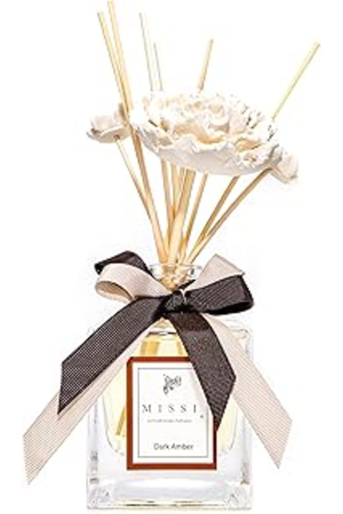 Mu Art Ahşap 220 ml Kare Şişe Dark Amber Oda Kokusu