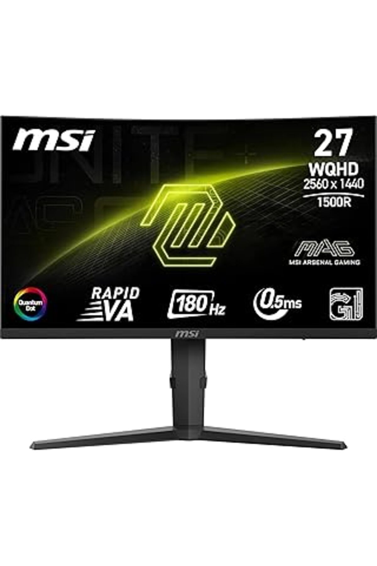 NETWORK ART Msi 27" Mag 275cqrf Qd E2 Gaming Monitör, Wqhd, 16:9, Curve 1500r, Rapid Va, 180hz, 0.5ms Gtg Frees