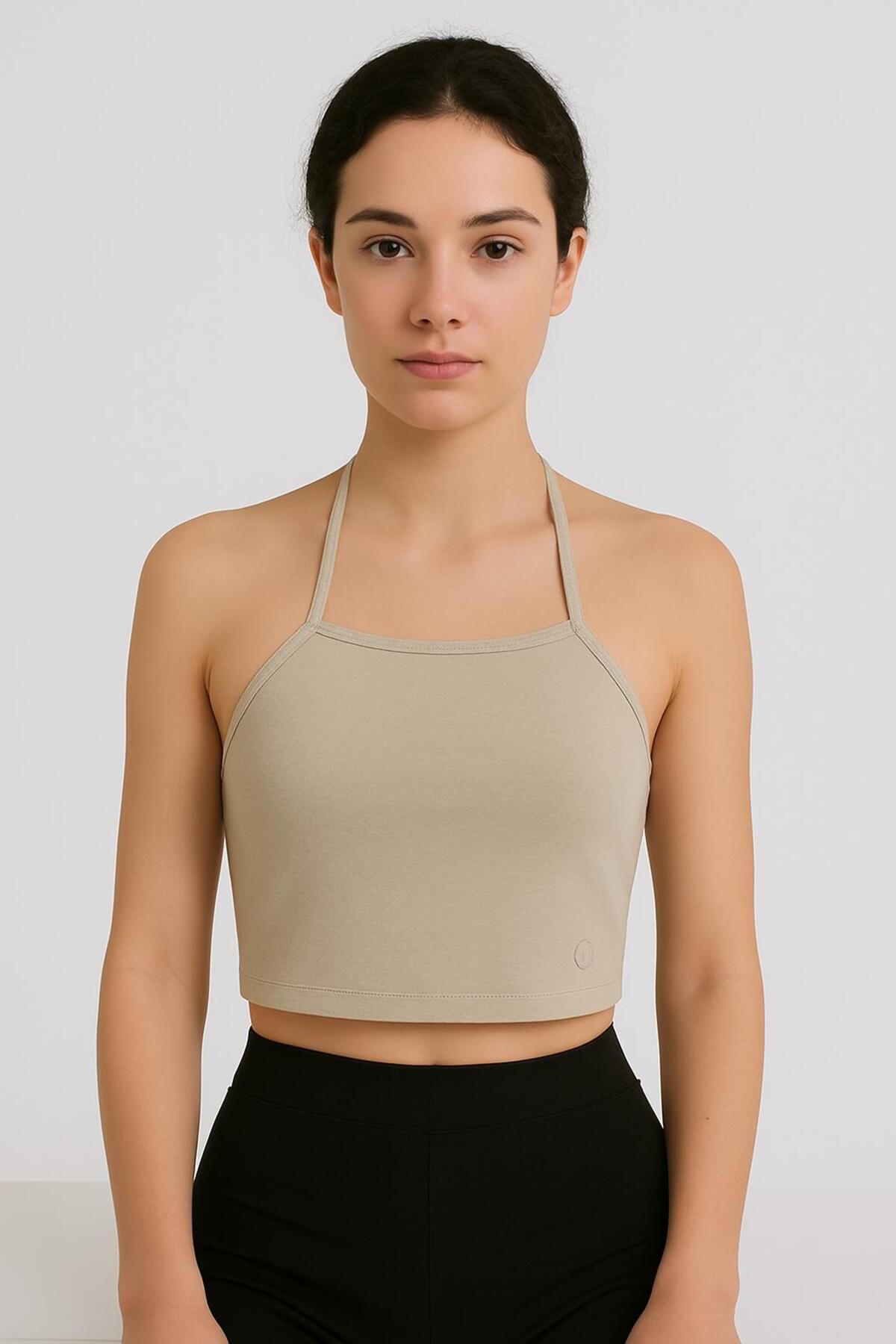 Fibula Moda Boyundan Bağlamalı Crop