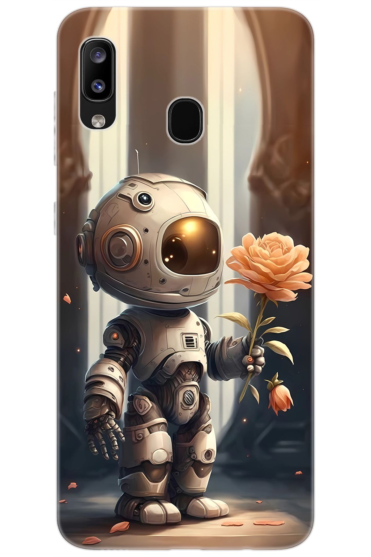 Ceppare Samsung Galaxy M10S (SM-M107F) Uyumlu Kılıf Desen Baskılı Silikon Astronot STK:620 CP-ICOgsps