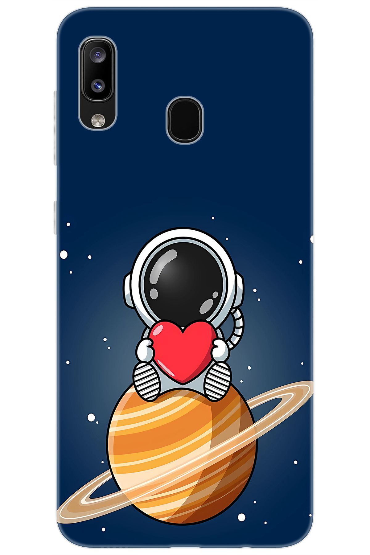 Ceppare Samsung Galaxy M10S (SM-M107F) Uyumlu Kılıf Desen Baskılı Silikon Astronot STK:697 CP-cotNw5M