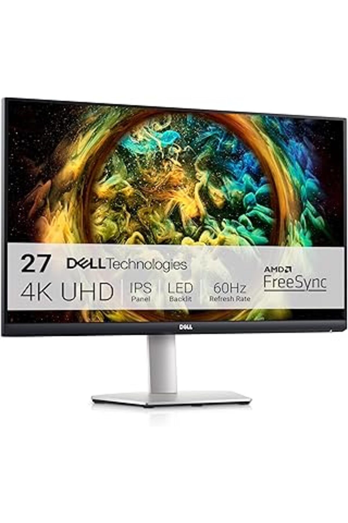 NETWORK ART Dell S2721qs 27 Inç 4k Uhd (3840 X 2160) Ips Ultra-ınce Çerçeve Monitörü, Amd Freesync (hdmi, Displ