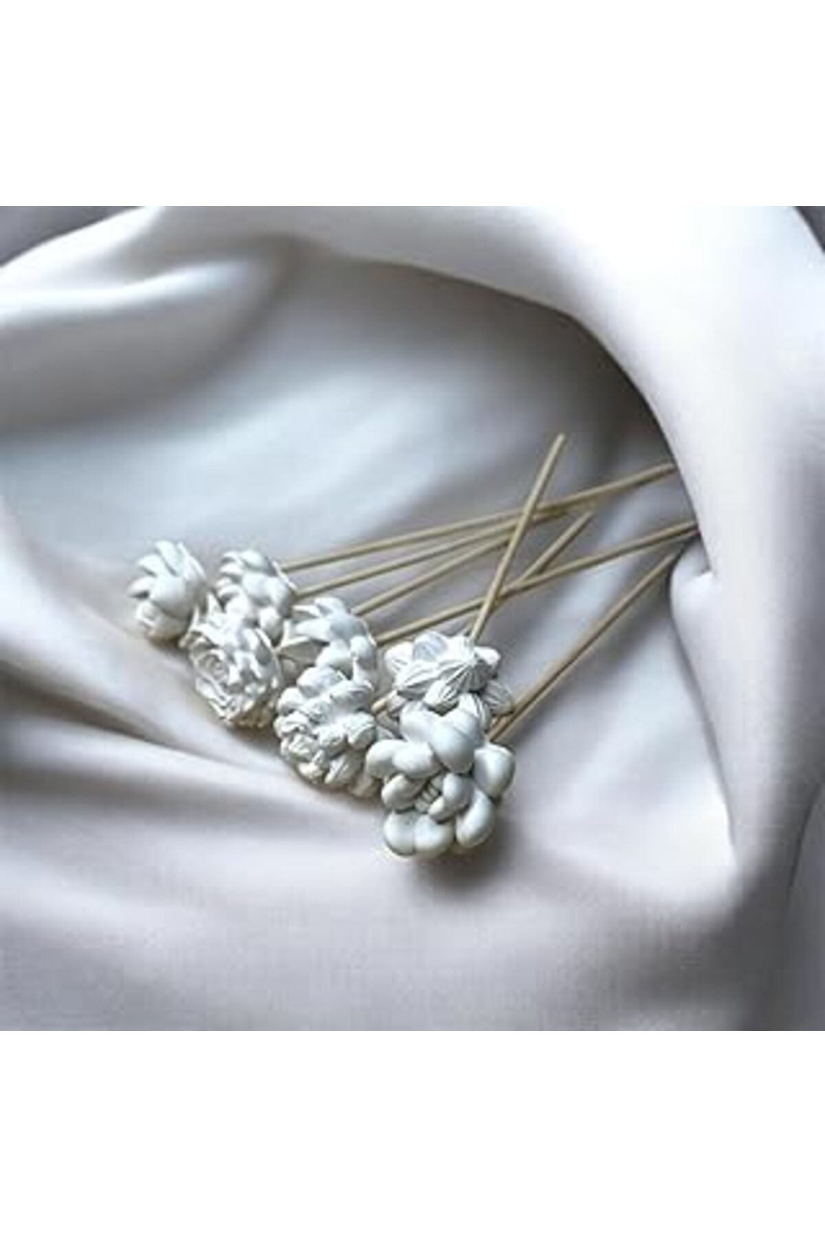 NETWORK ART 7li Beton Sukulent Çiçeği Modeli Oda Kokusu Bambu Çubuk Set
