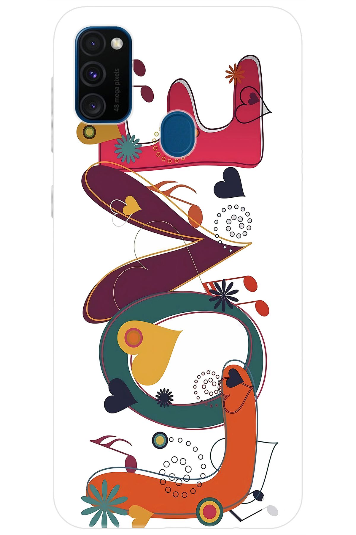 Ceppare Samsung Galaxy M30S (SM-M307F) Uyumlu Kılıf Desen Baskılı Silikon LOVE STK:621 CP-Q9jwDeM