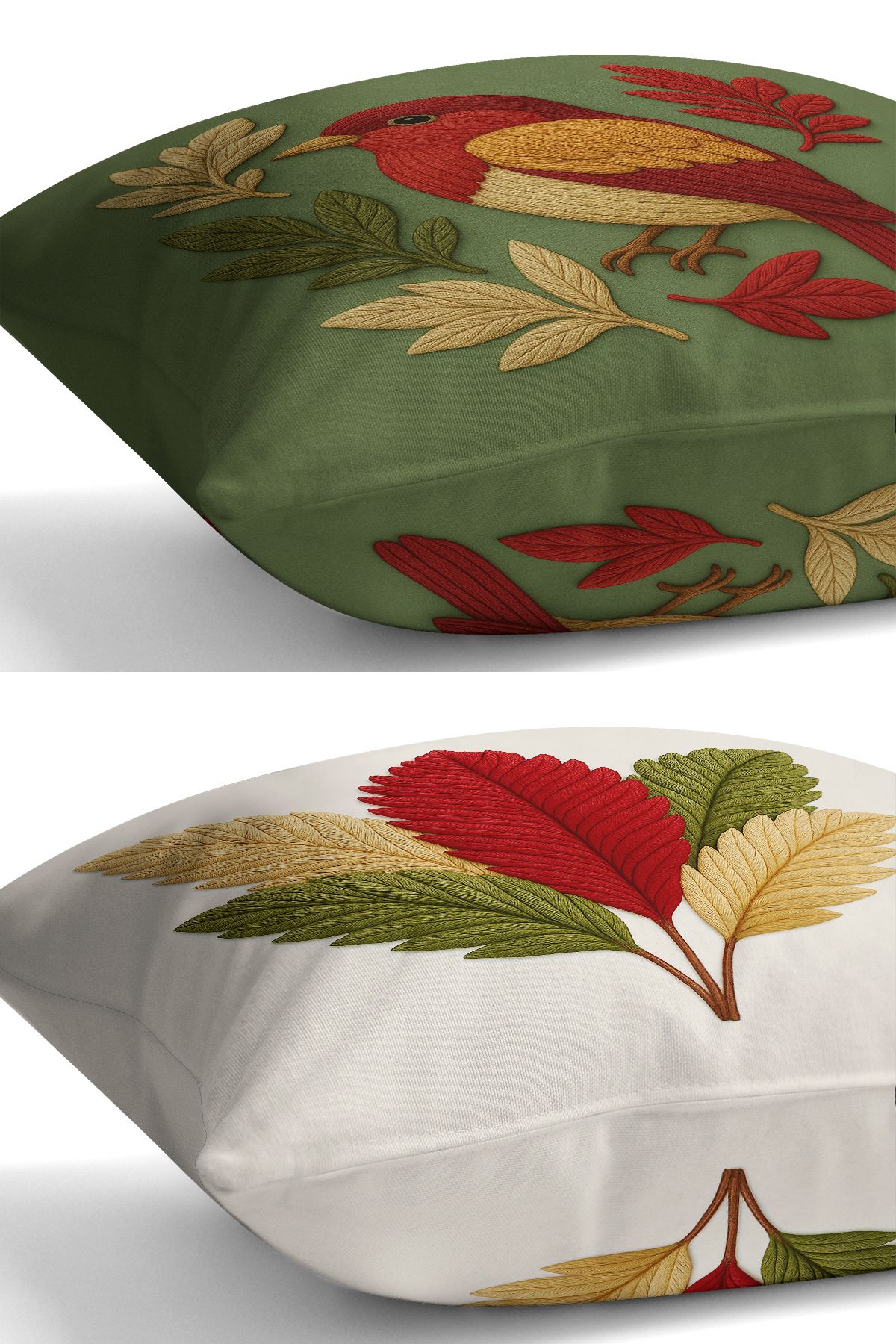 Bertille Home-Set de 3 huse de pernă cu imprimare digitală pe două părți (aspect de broderie cu model de puncție) 6