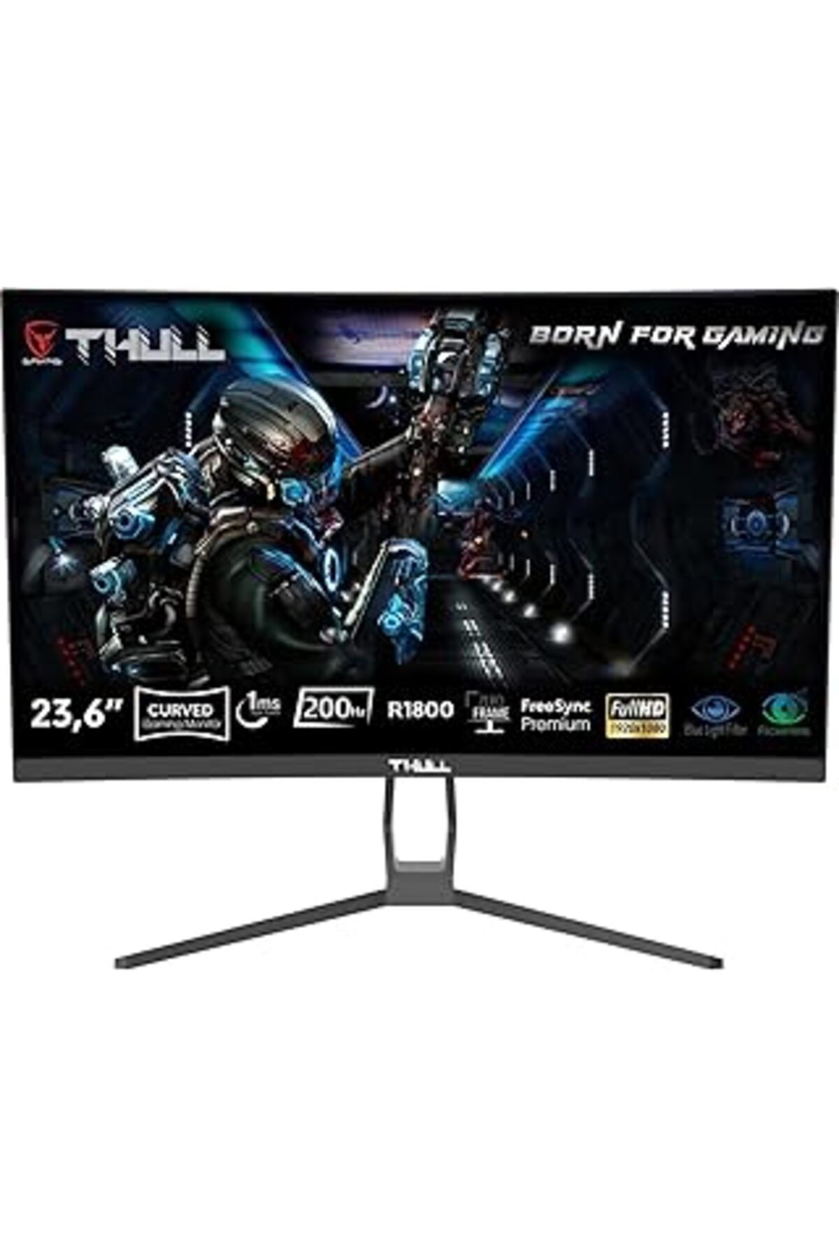 NETWORK ART Thull Vision 23,6'' 1Ms 200Hz Freesync Fhd Led (Hdmı+Dp) Va Frameless Curved Gaming Monitör Tg-Vsn2