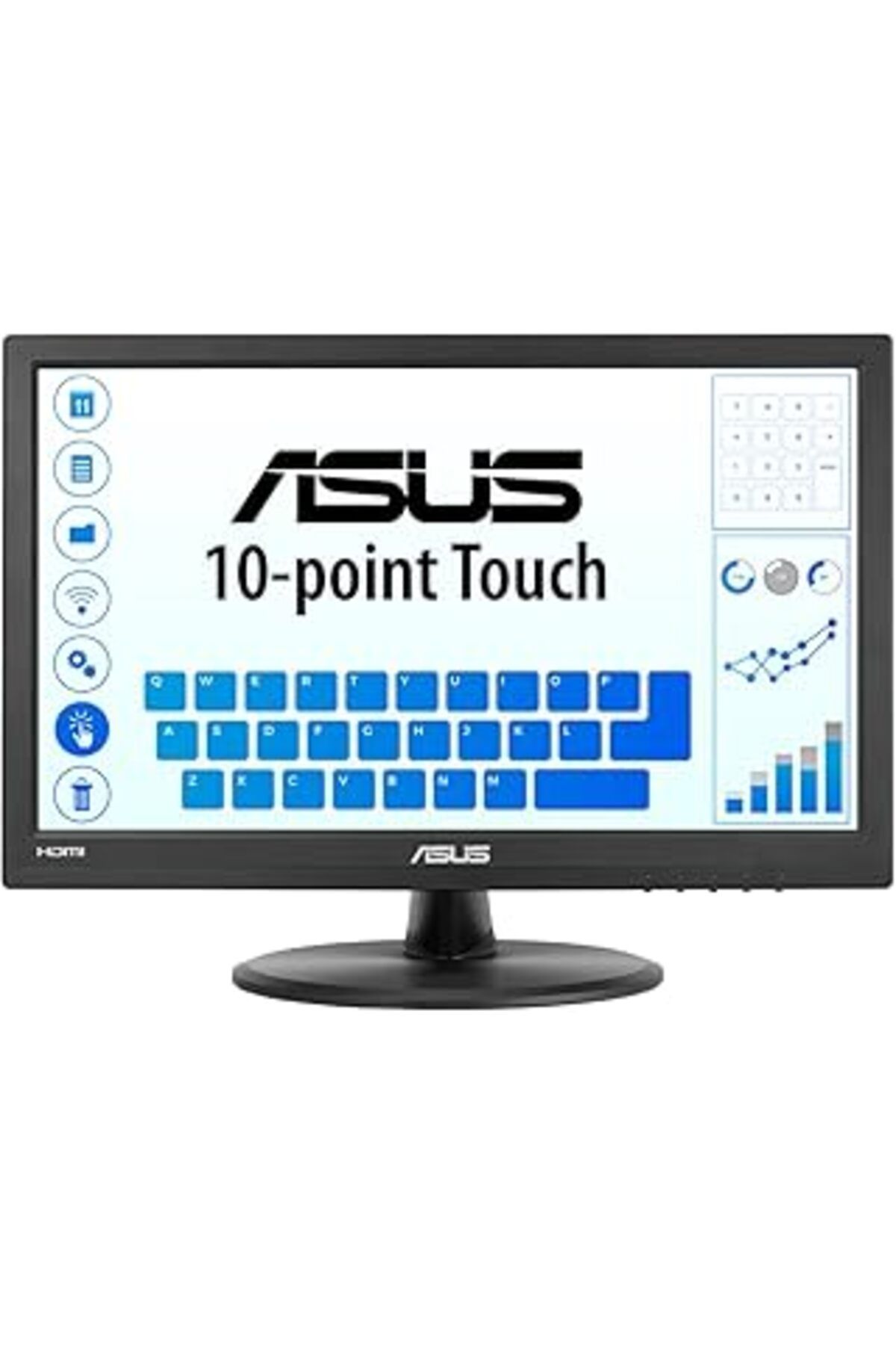 NETWORK ART Vt168Hr 15.6 Led 1366X768 10 Ms Hdmi Vga Vesa 3 Yıl 10 Parmak Dokunmatik, Eyecare Monitör