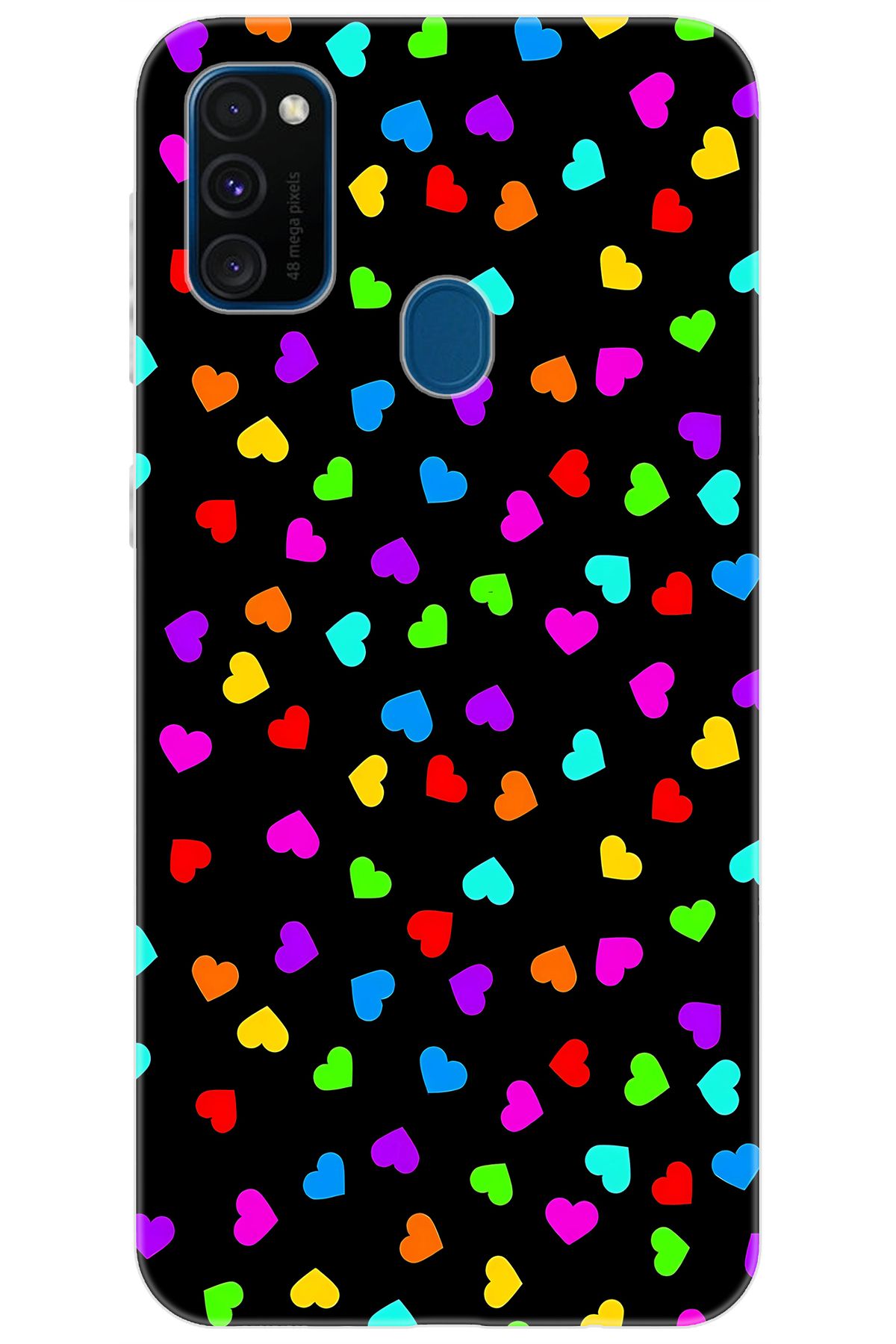 Ceppare Samsung Galaxy M30S (SM-M307F) Uyumlu Kılıf Desenli Silikon Renkli Minik Kalpler STK:1017 CP-BQiyPSx