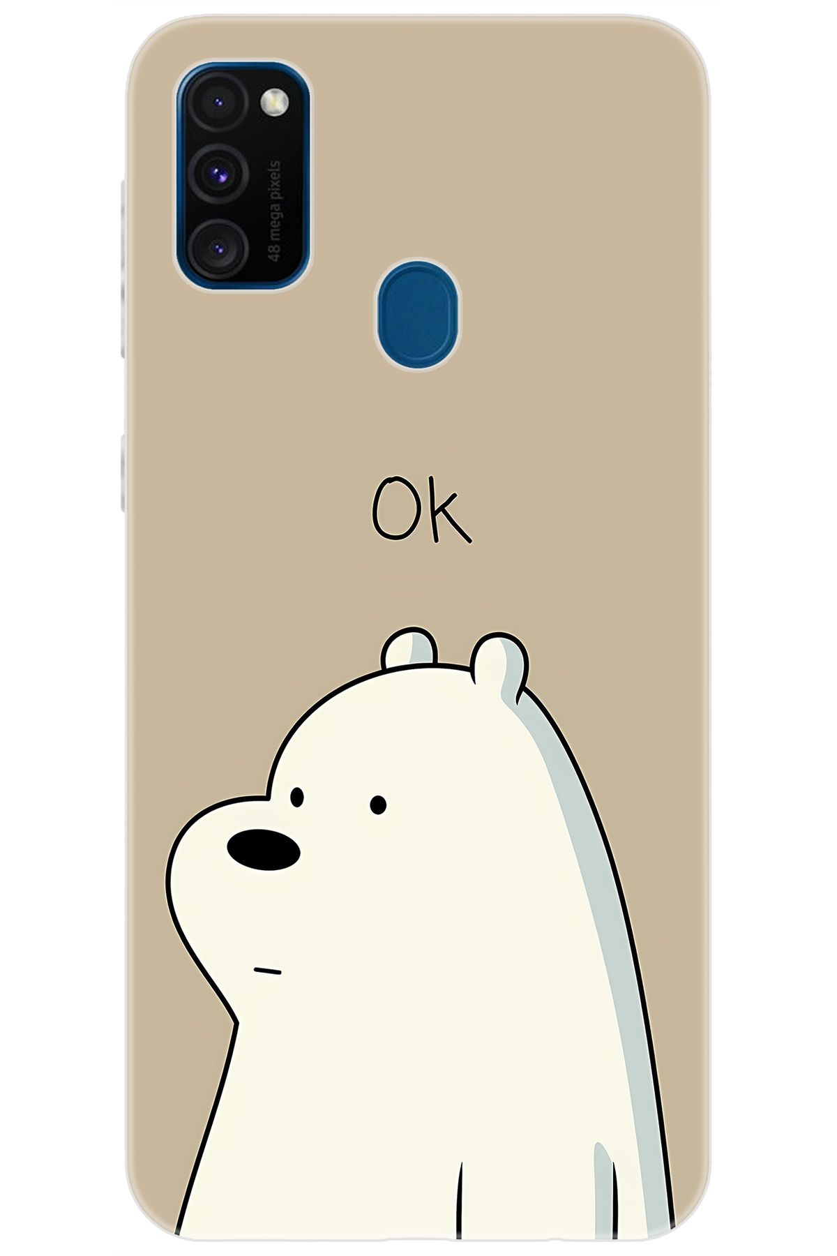 Ceppare Samsung Galaxy M30S (SM-M307F) Uyumlu Kılıf Desen Baskılı Silikon Panda OK STK:641 CP-TVX48fl