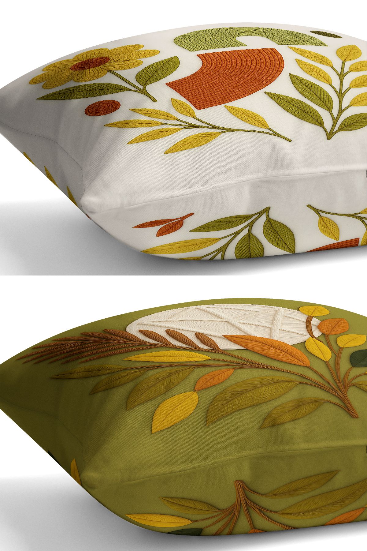 Bertille Home-Set de 3 huse de pernă cu imprimare digitală pe două părți (aspect de broderie cu model de puncție) 6