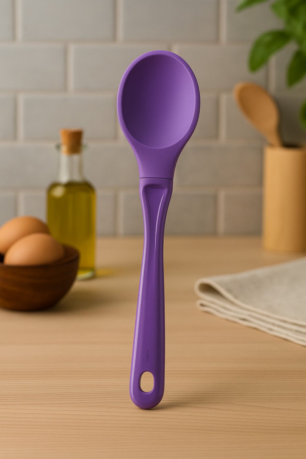 Melkan Home Isıya Dayanıklı Silikon Kaşık – Yapışmaz Yüzeyler İçin Ergonomik Mutfak Gereci