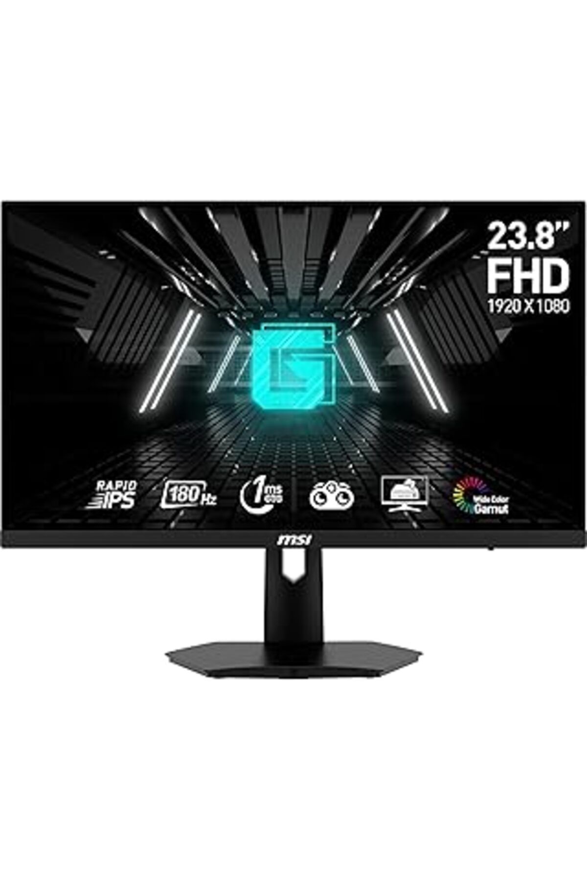 NETWORK ART Msi 23.8" G244f E2 Gaming Monitör, Flat, Fhd, 16:9, Rapid Ips, 180hz 1ms, Freesync Premium, Siyah