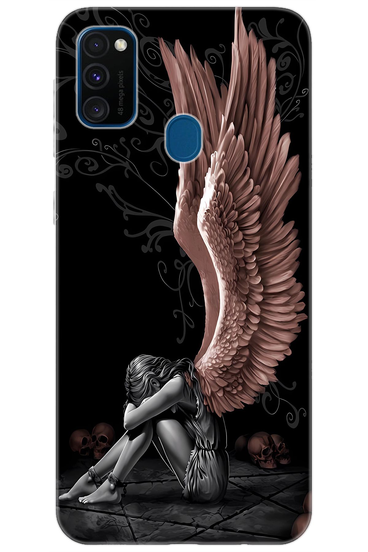 Ceppare Samsung Galaxy M30S (SM-M307F) Uyumlu Kılıf Desen Baskılı Silikon Enslaved Angel STK:654 CP-zIH3L47