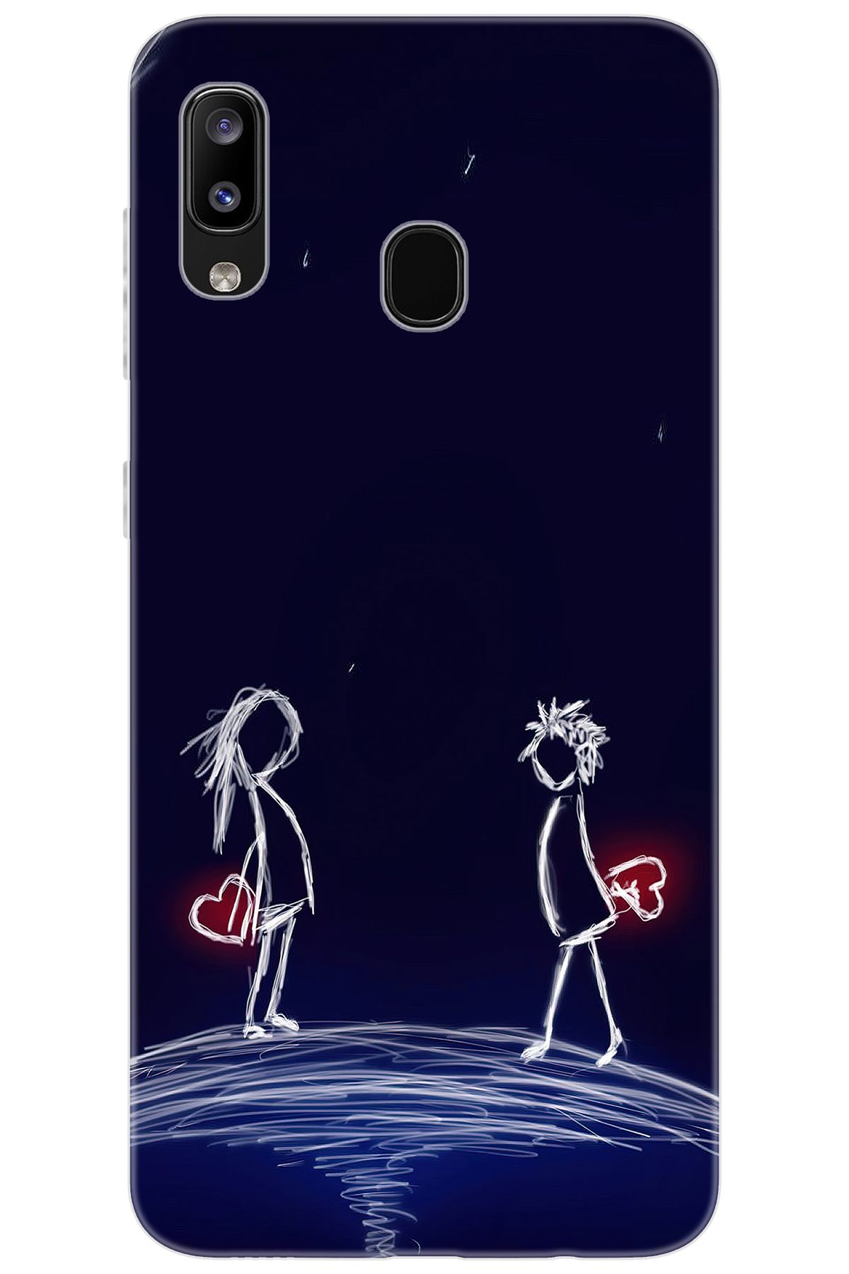 Ceppare Samsung Galaxy M10S (SM-M107F) Uyumlu Kılıf Desen Baskılı Silikon Aşk Tasarım STK:306 CP-9nj5aze