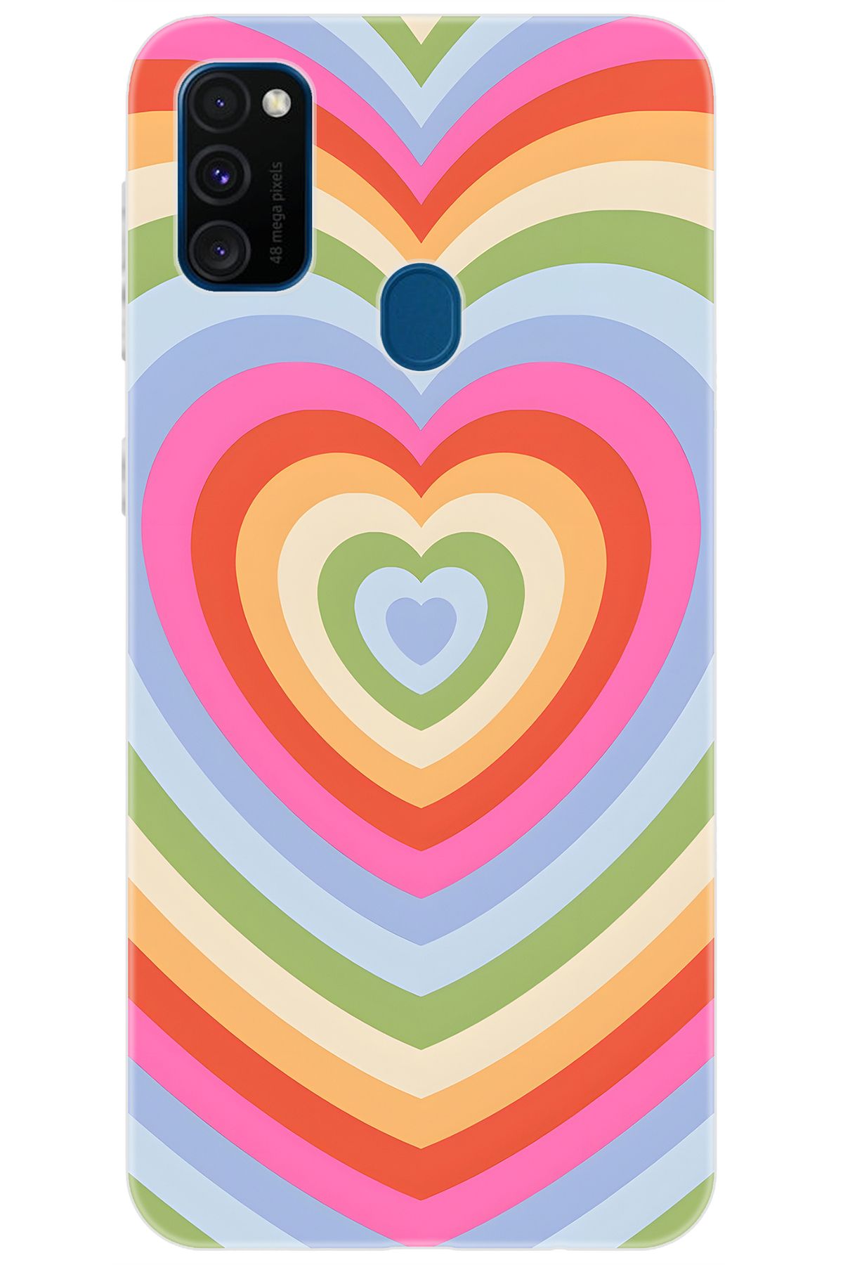 Ceppare Samsung Galaxy M30S (SM-M307F) Uyumlu Kılıf Desen Baskılı Silikon Renkli Kalpler STK:1019 CP-RBCvcxZ
