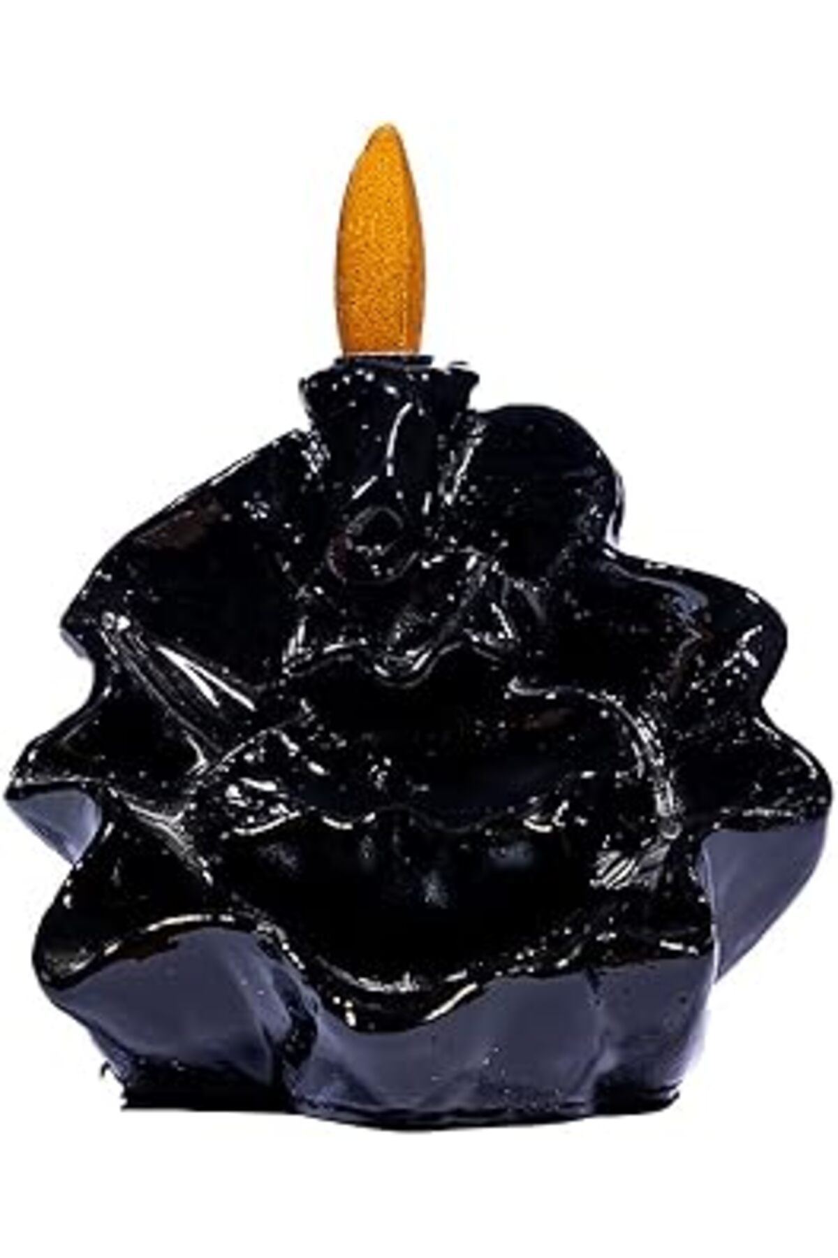 NETWORK ART Geri Akışlı Mistik İstiridye Şelale Tütsülük Black Backflow+2 Konik Lavanta Tütsü Hediye, Görsel Şö