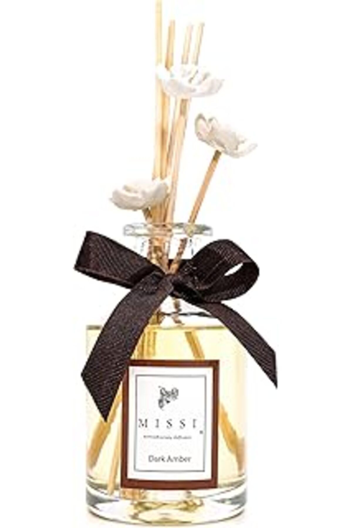 NETWORK ART 200 ml Silindir Şişe Bambu Çubuklu Dark Amber Oda Kokusu
