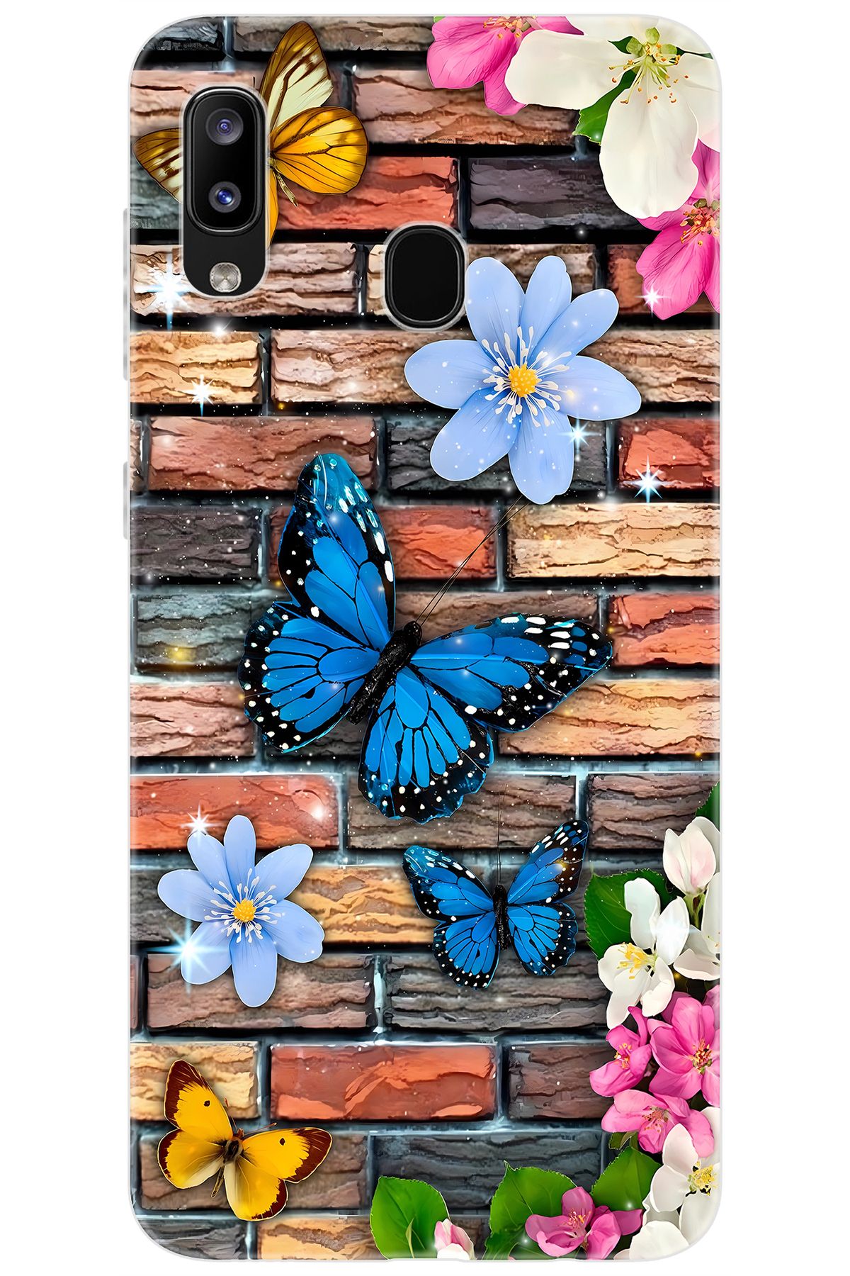 Ceppare Samsung Galaxy M10S (SM-M107F) Uyumlu Kılıf Desen Baskılı Silikon Kelebek STK:672 CP-QpuGI6k