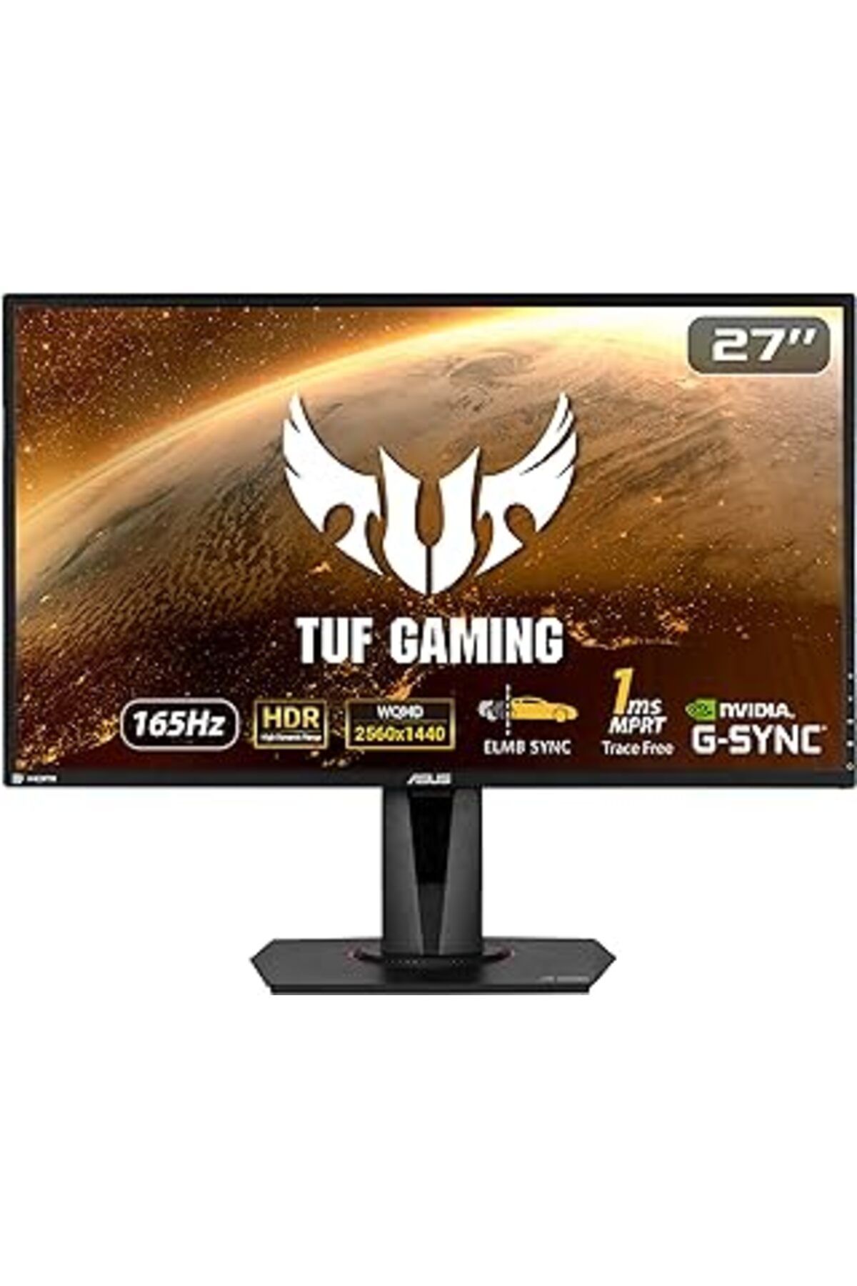 NETWORK ART Tuf Gaming Vg27Aqz 27 Hdr Gaming 2K Ips Freesync Ve G-Sync Uyumlu 2560X1440 1Ms (Mprt) 165Hz Dp Hdm