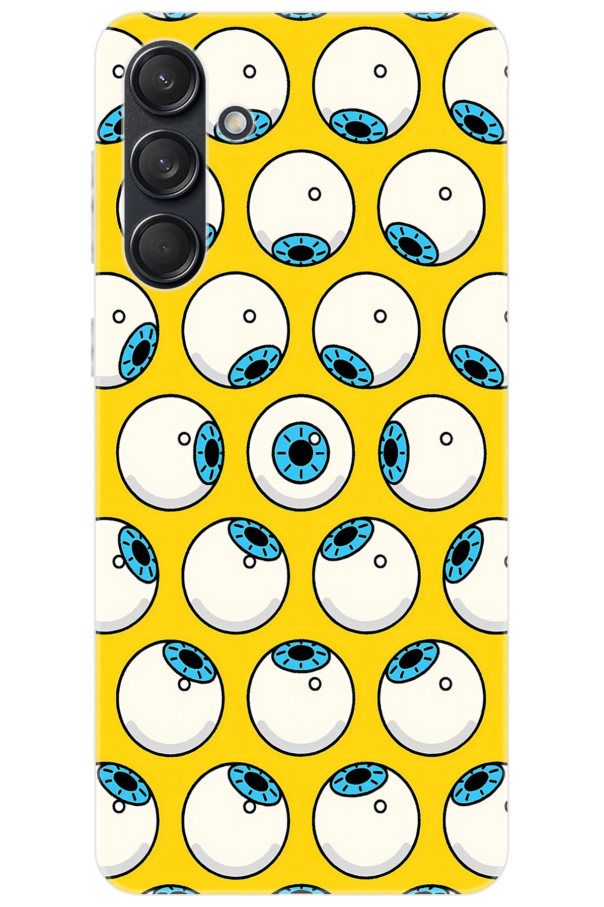 Ceppare Samsung Galaxy M55 (SM-M556B) Uyumlu Kılıf Desen Baskılı Silikon Gözler STK:619 CP-aBwYtn7