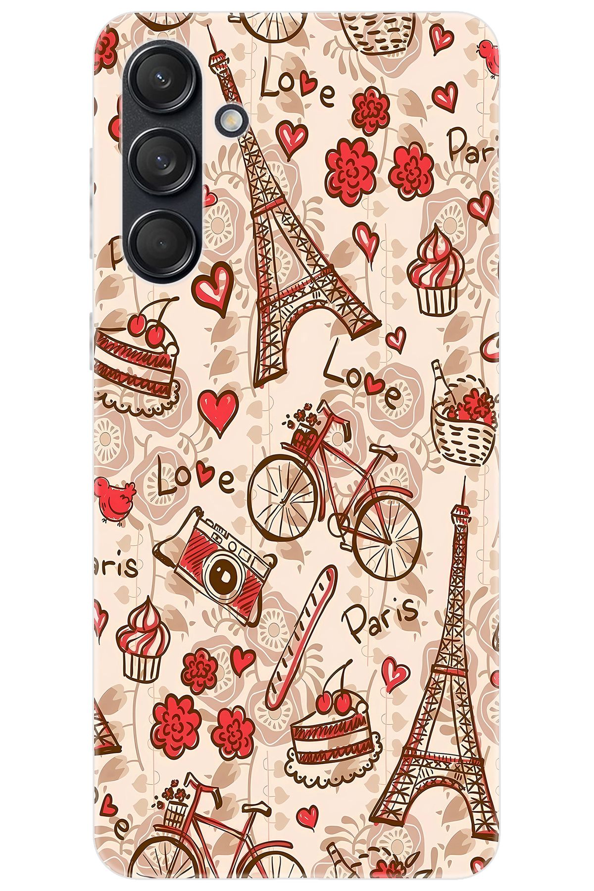 Ceppare Samsung Galaxy M55 (SM-M556B) Uyumlu Kılıf Desen Baskılı Silikon Eyfel Serisi STK:678 CP-Dsv6vqf