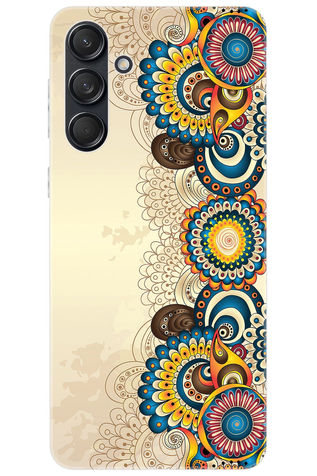 Ceppare Samsung Galaxy M55 (SM-M556B) Uyumlu Kılıf Desen Silikon Dekoratif Çiçek Tasarım STK:531 CP-GQ0CXAn
