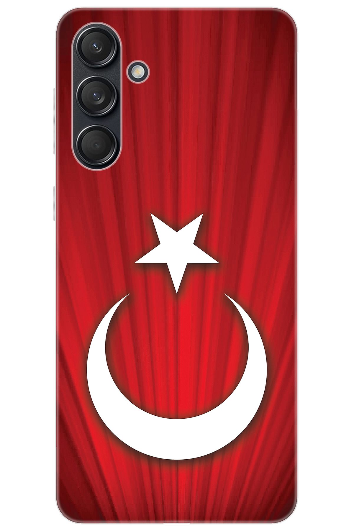 Ceppare Samsung Galaxy M55 (SM-M556B) Uyumlu Kılıf Desenli Silikon Türk Bayrağı Tasarım STK:382 CP-PcCTb6g