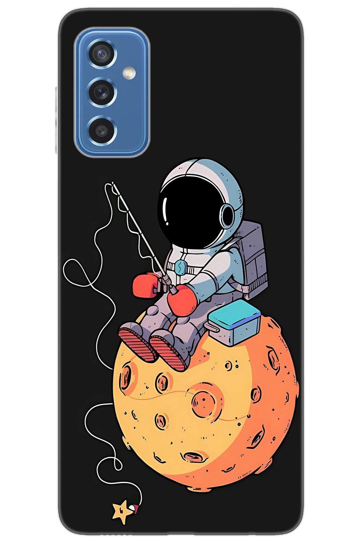 Ceppare Samsung Galaxy M52 (SM-M526B) Uyumlu Kılıf Desen Baskılı Silikon Astronot STK:640 CP-BoDKGan