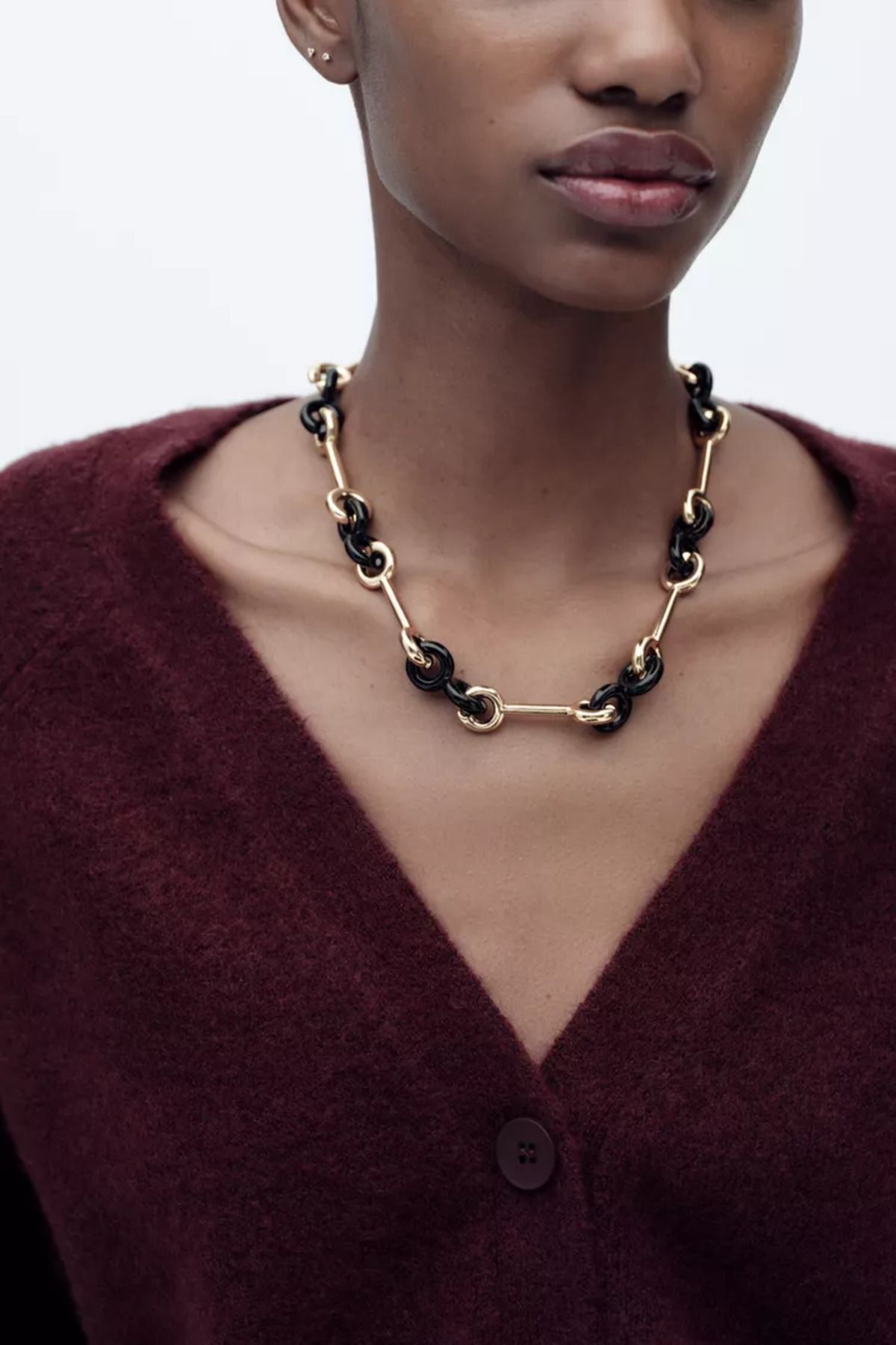 luxyansımalar ZRA Model Çift Renk Düğüm Model Choker Kolye