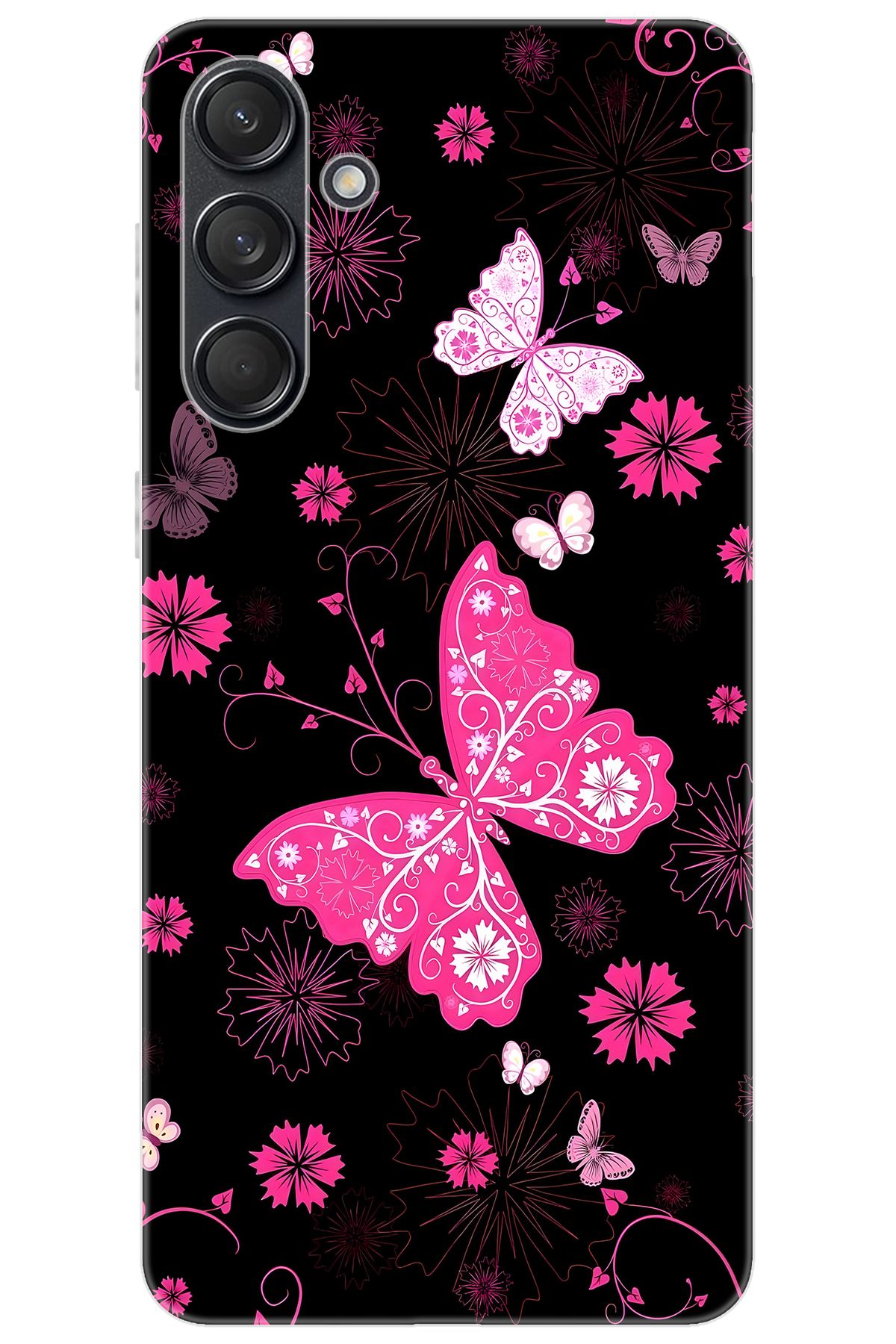 Ceppare Samsung Galaxy M55 (SM-M556B) Uyumlu Kılıf Desen Baskılı Silikon Kelebekler STK:723 CP-iVL8Sdi