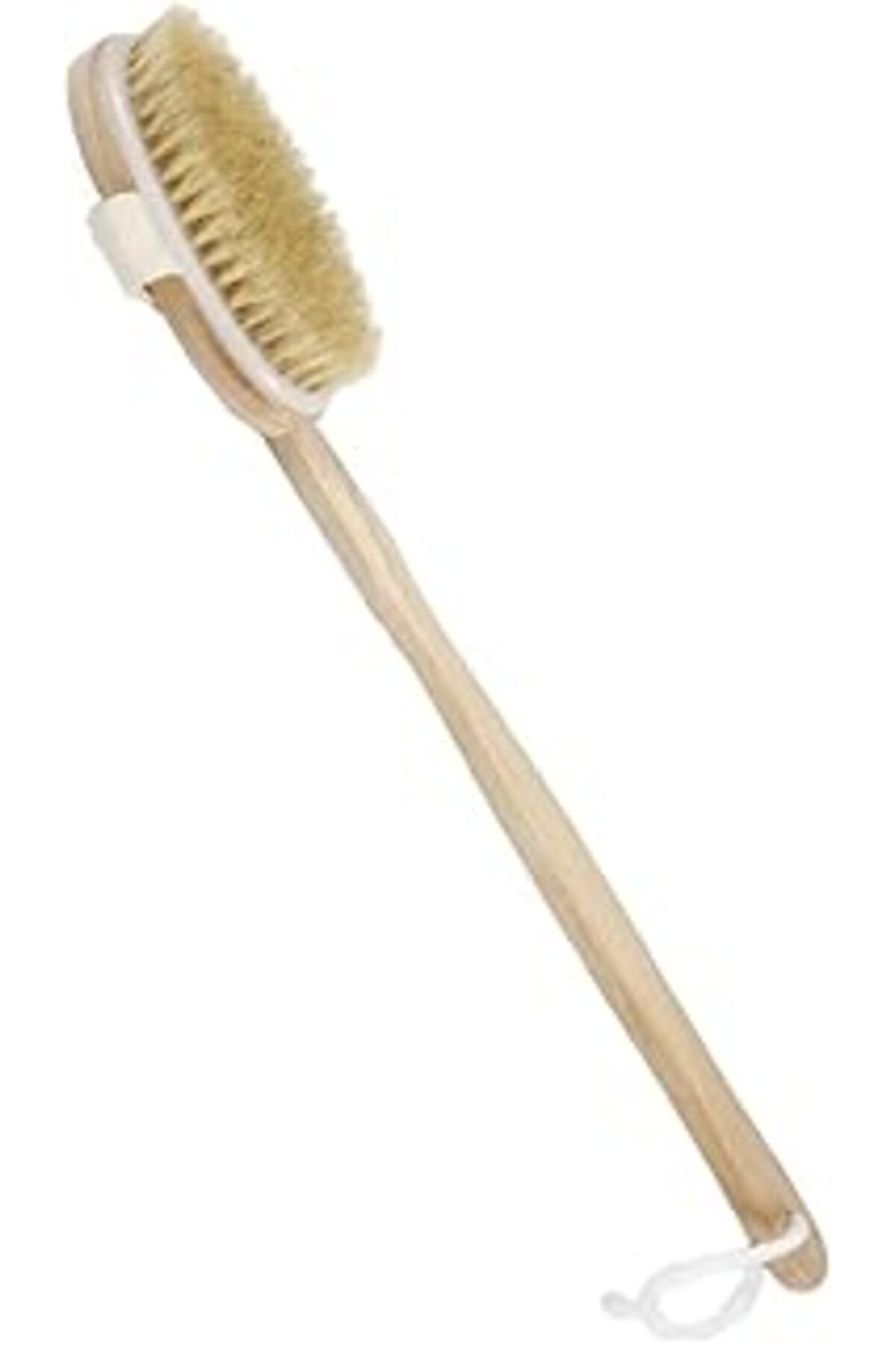 Qedii Buffer® Doğal At Kılı Selülit Karşıtı Sapı Çıkabilen Ahşap Banyo Fırçası